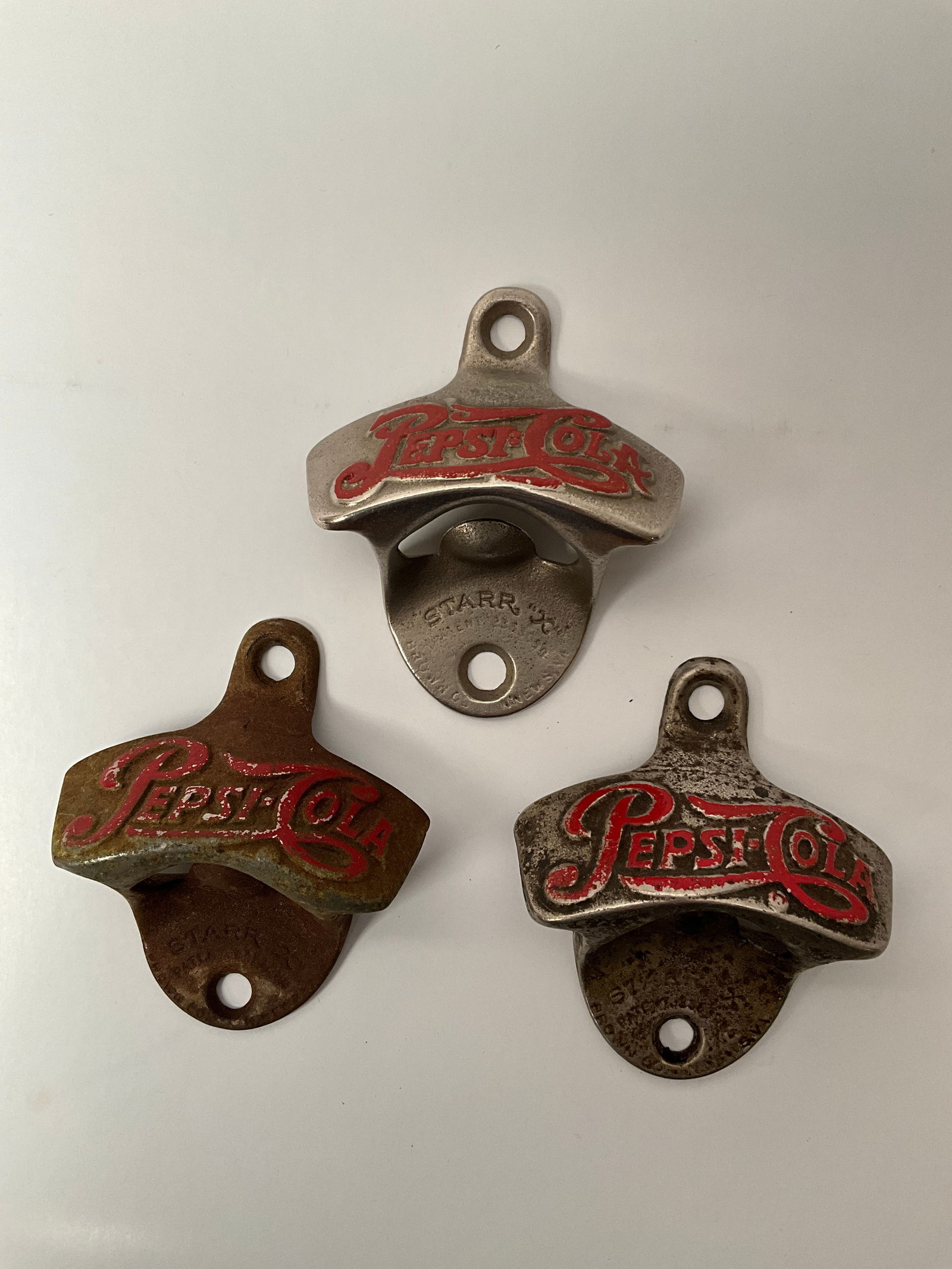 Lot of 3 Soda Pop Advertising Pepsi Cola Wall Mounted Openers (1 of 5)