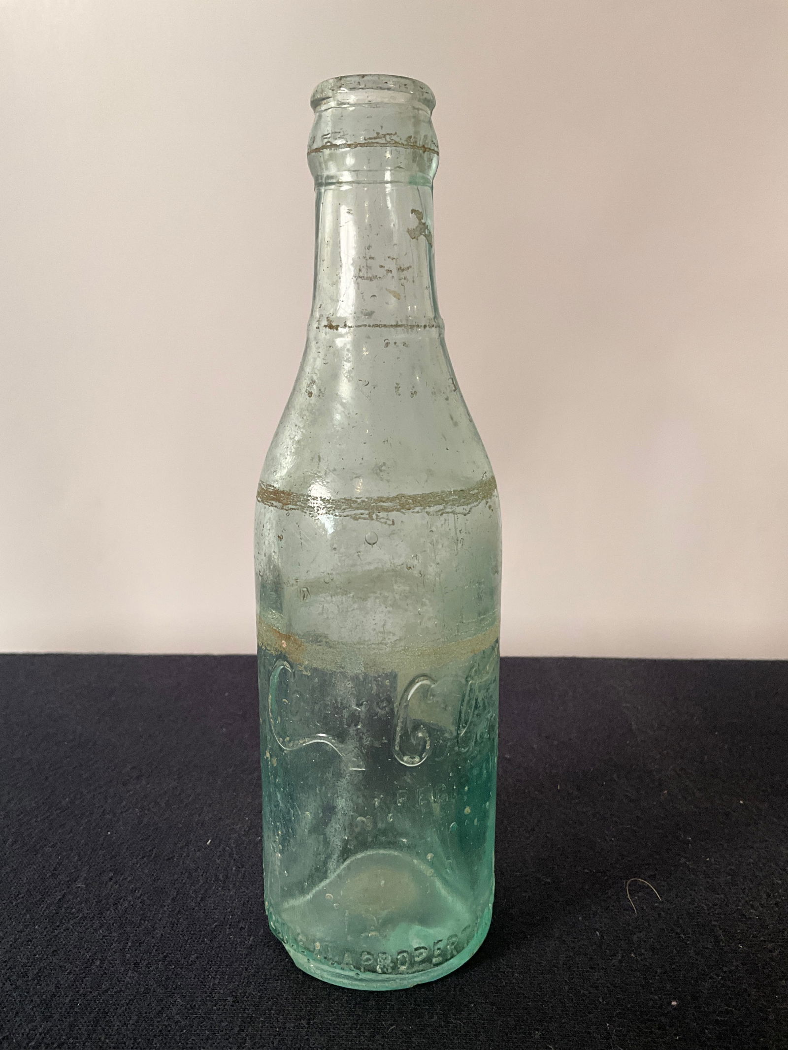 Straight Side Coca Cola Bottle, Aqua, embossed Mobile Alabama. (1 of 5)