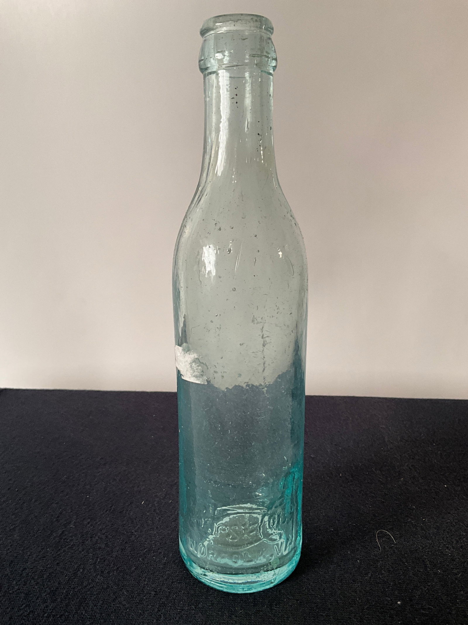 Early Straight Side Pepsi Cola. Bottle, Aqua, Norfolk Virginia: Early Straight Side Pepsi Cola. Bottle, Aqua, Norfolk Virginia. Cleaned, No damage