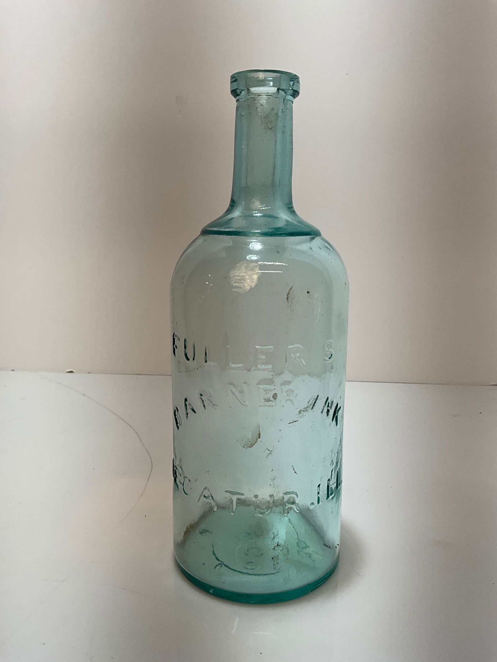 Fuller's Banner Ink, Decatur. Ill, Illinois, Large Size. Rare Rare Bottle (1 of 5)