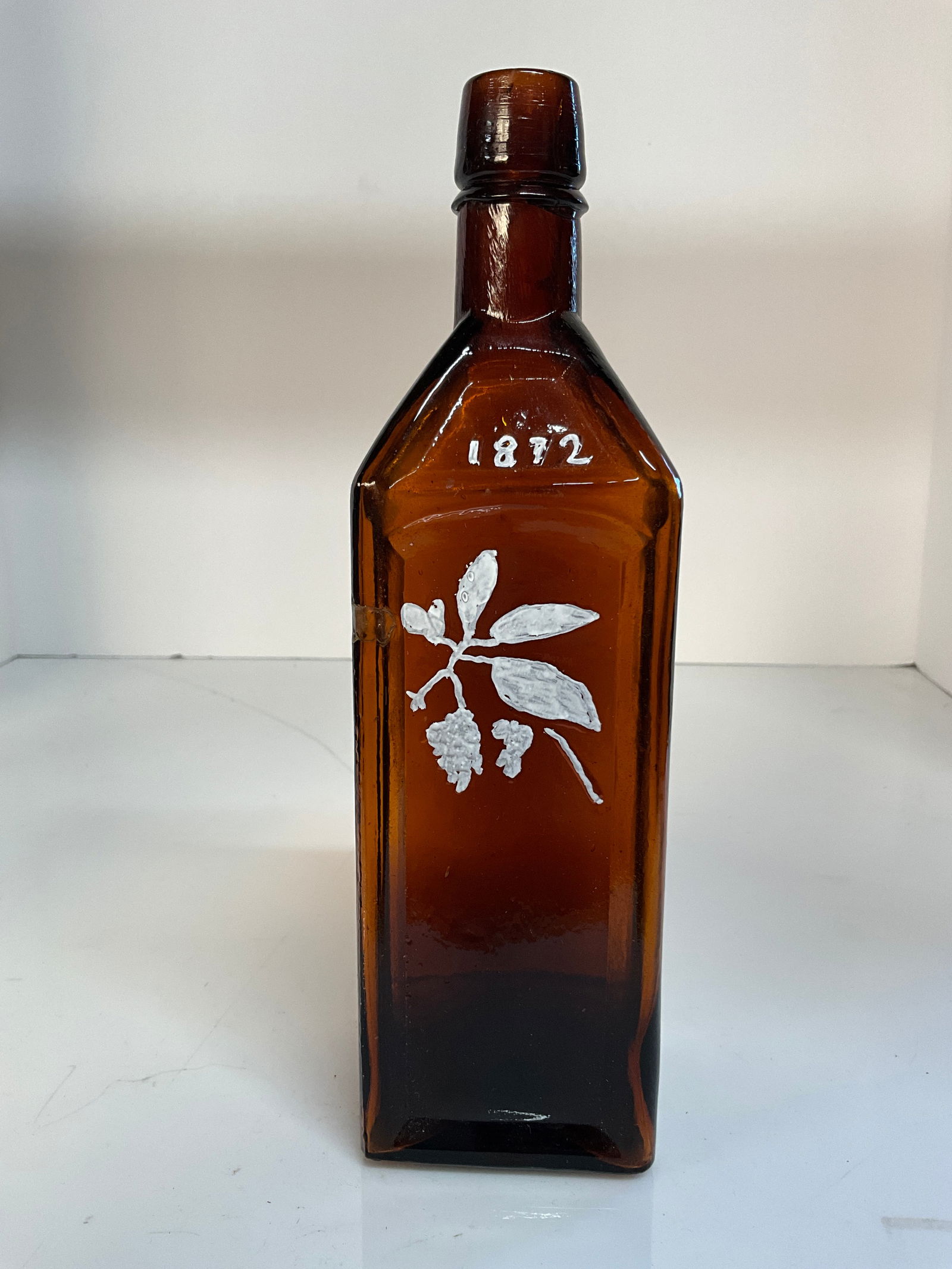 Doyles Hop Bitters 1872, Square Amber Bottle, Lots of Character (1 of 6)