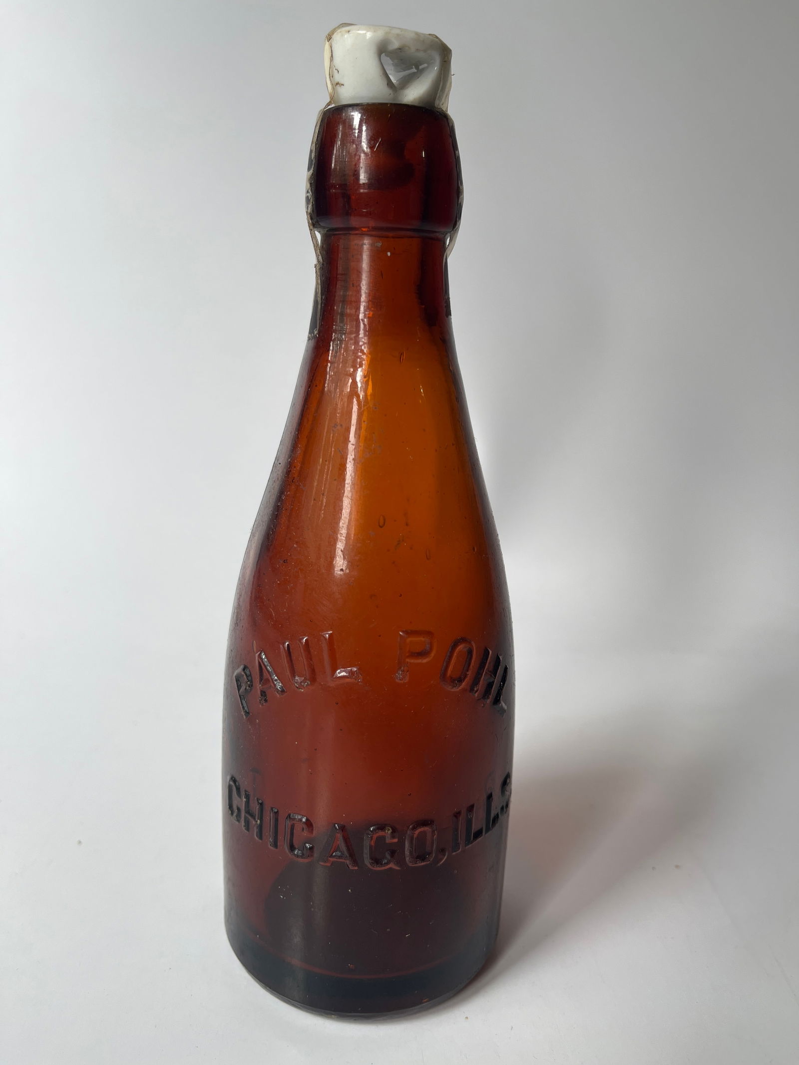 Paul Pohl Chicago, Ills. amber pony blob beer (1 of 4)