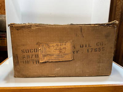 Two- Set of Original Gas Pump Glass Faces - Mobilgas - with original box