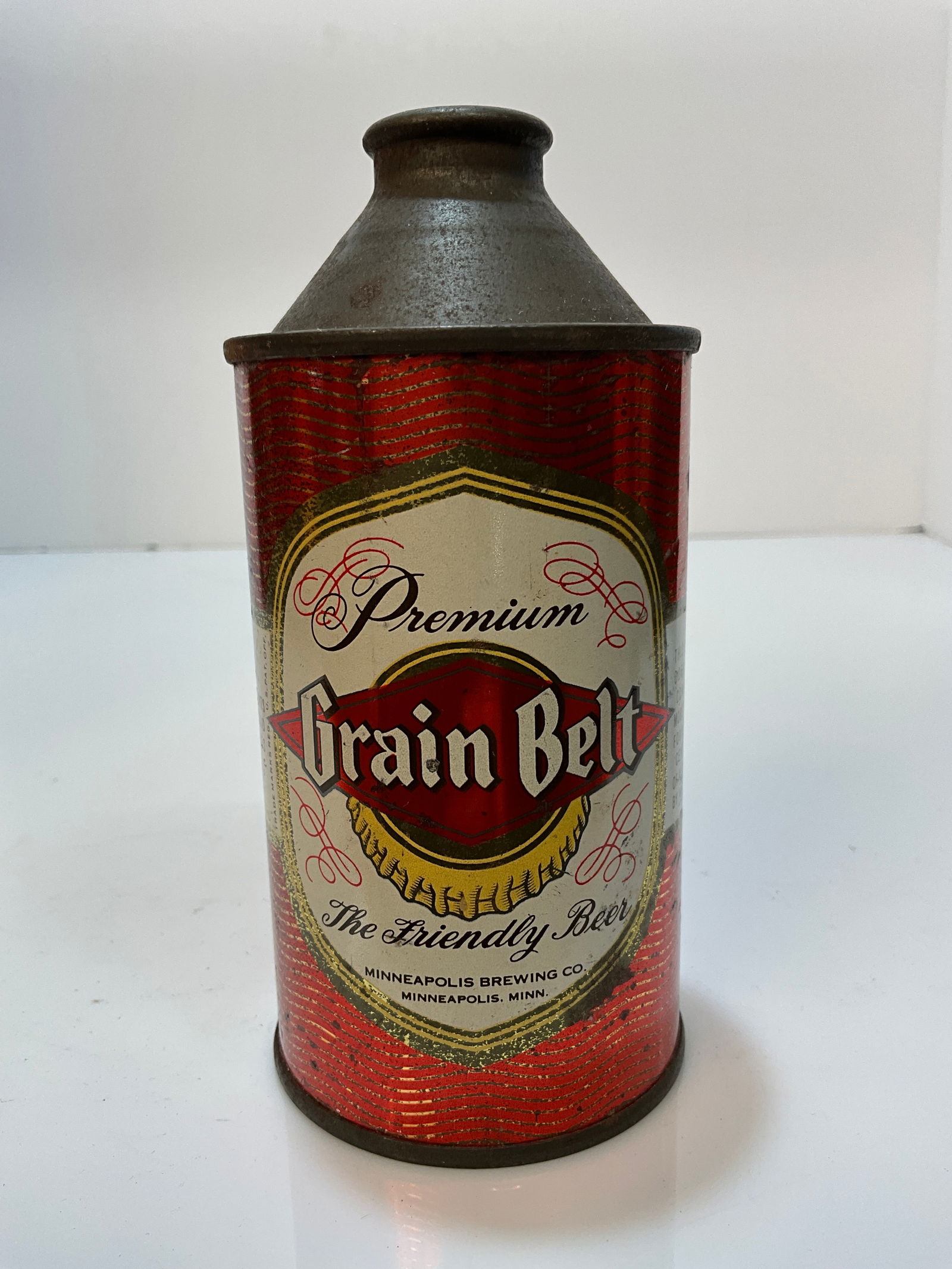 Premium Grain Belt, The Friendly Beer, Still Can Cone Top Beer Can, Minneapolis Minn. (1 of 6)