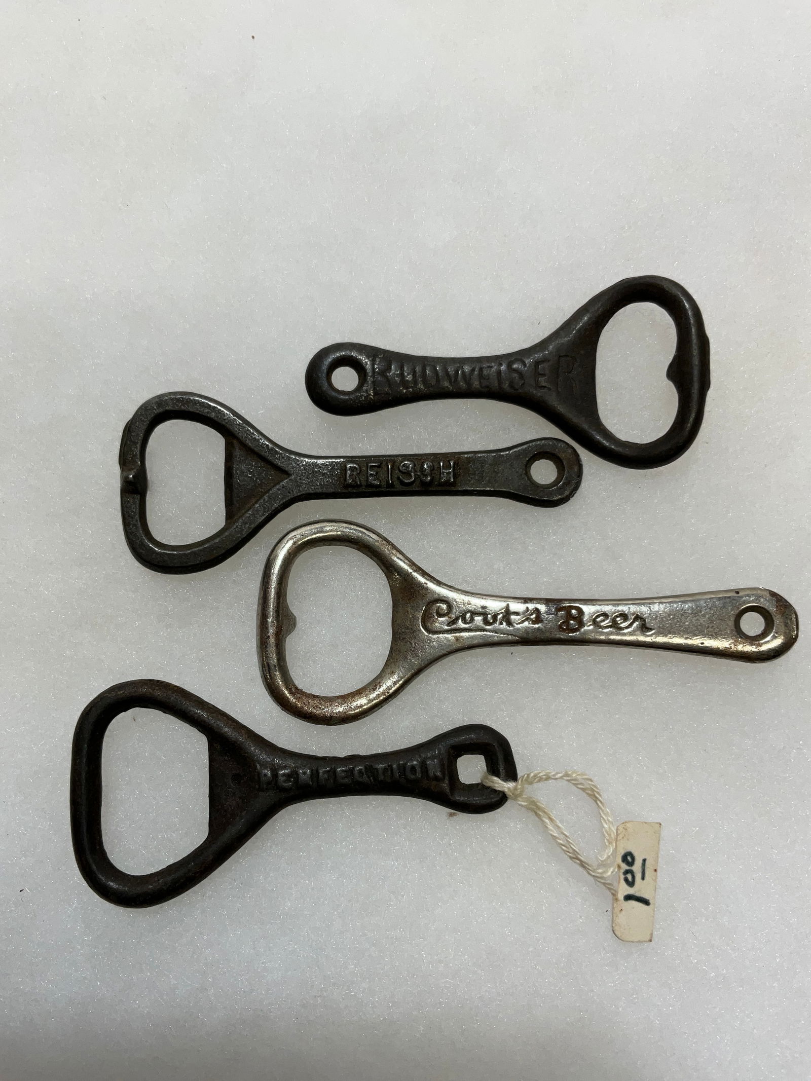 Lot of Four Early bottle cap openers - Perfection, Reisch, Cook's and Budweiser (1 of 4)