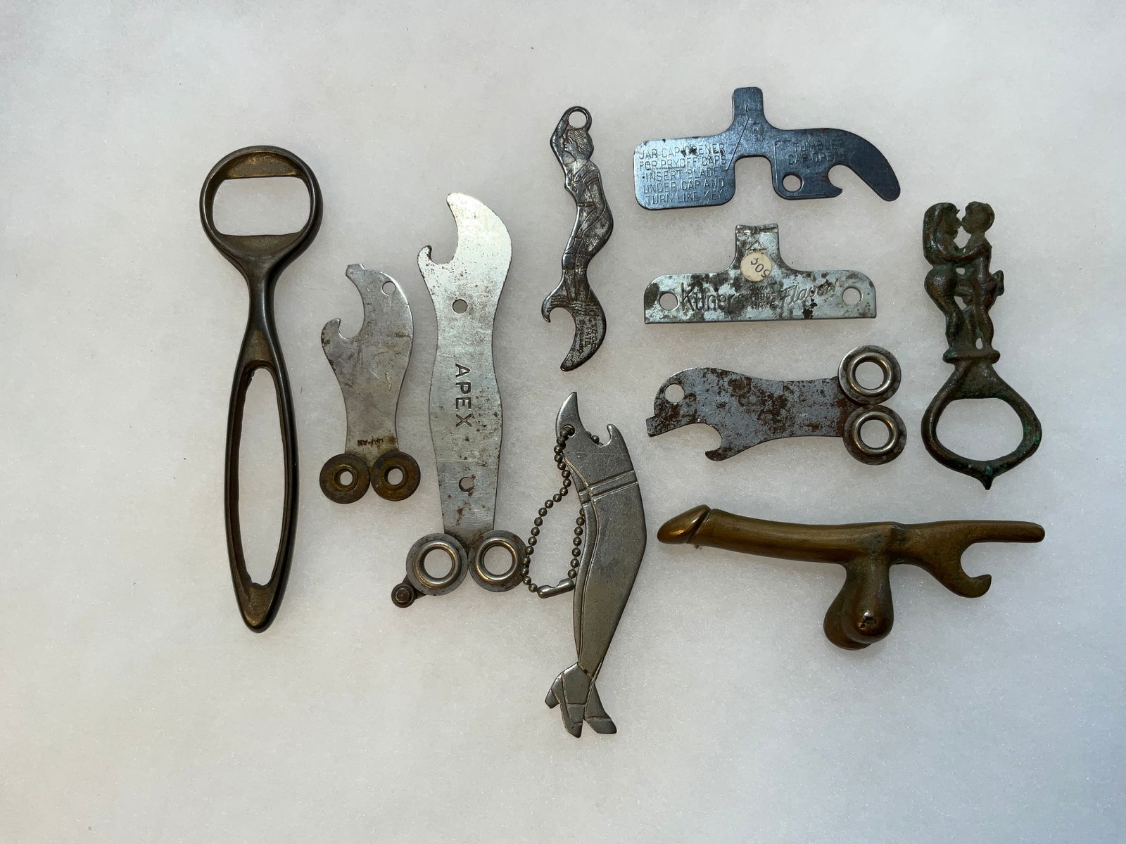 Ten - Early Figural Advertising - Openers/MIsc. in Various Shapes (1 of 7)