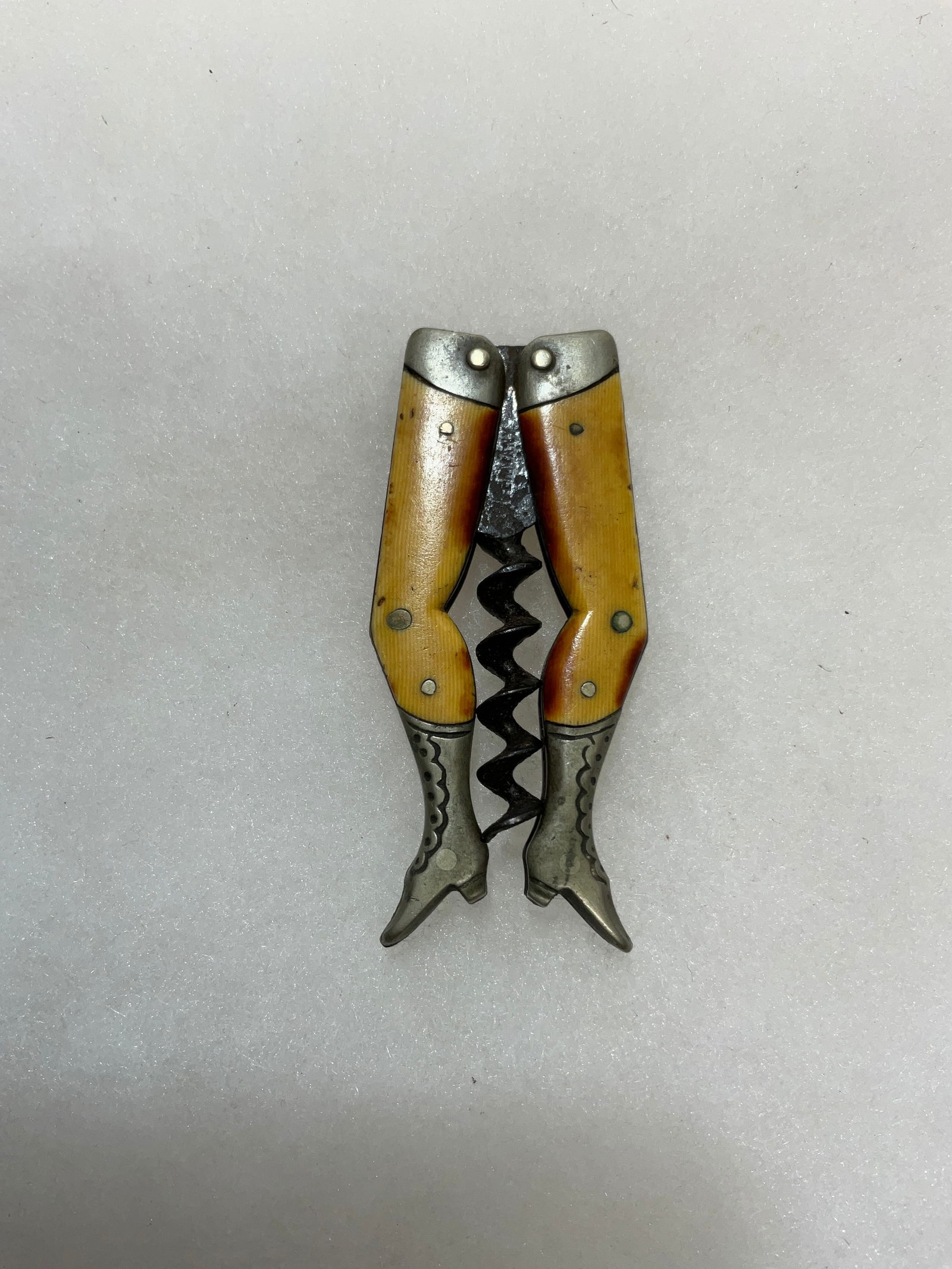 A rare Graff & Schmidt, Pair of Legs Bottle Corkscrew opener - Made in Germany (1 of 8)