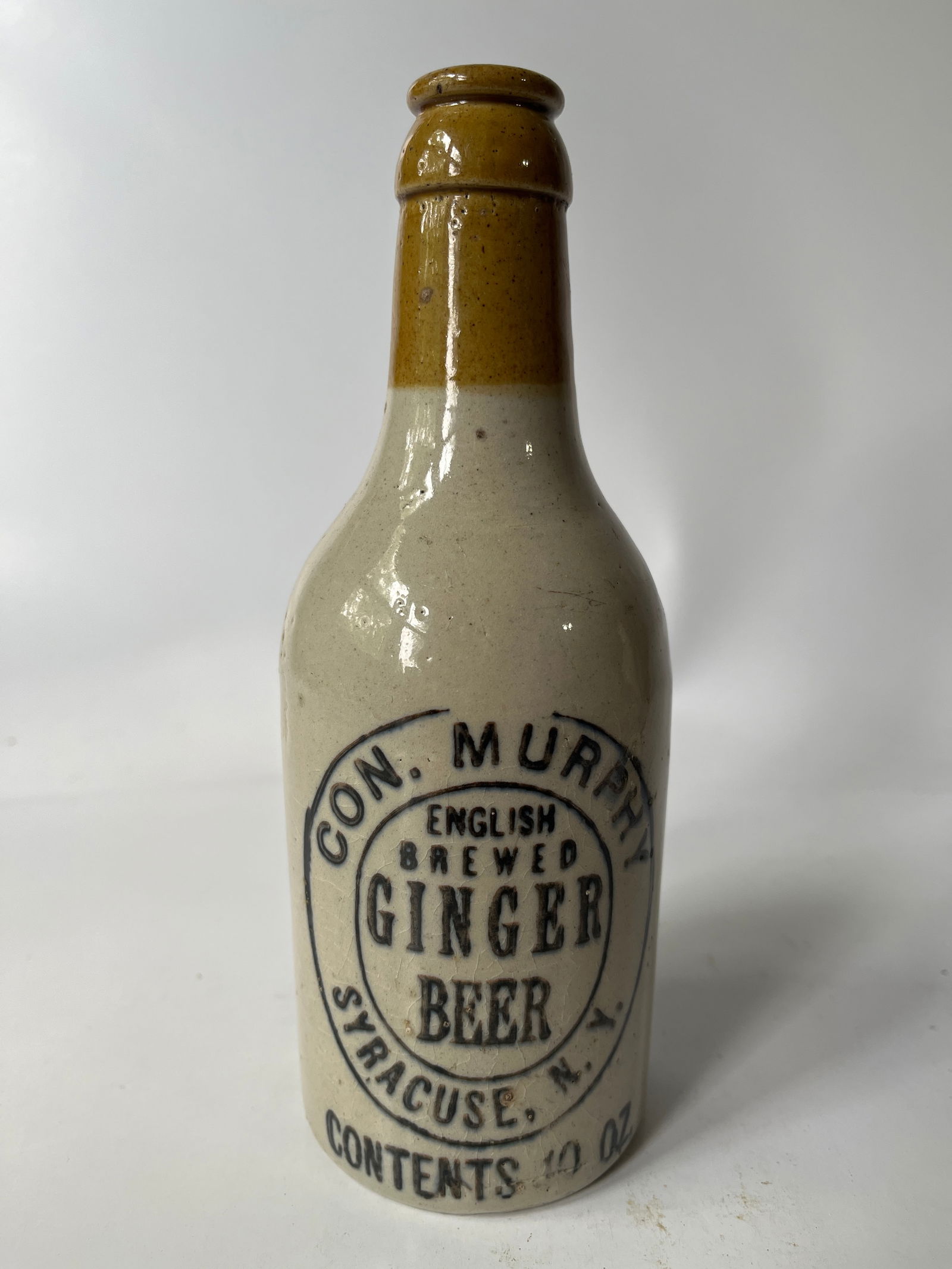 Con. Murphy Ginger Beer Syracuse, N.Y.  stoneware bottle. (1 of 4)