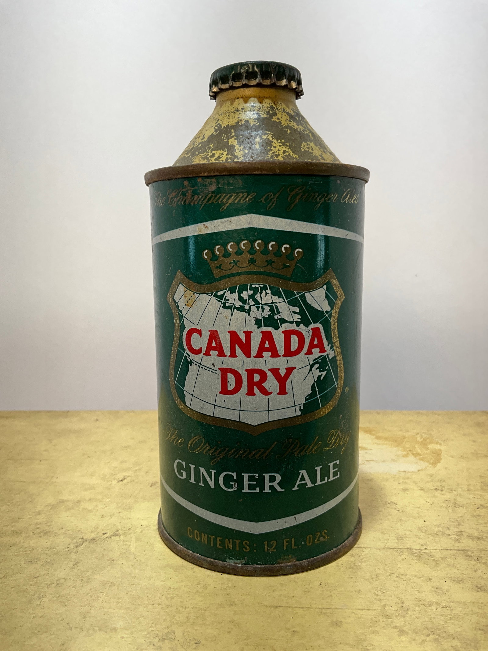 Canada Dry Cone Top Soda Pop Can: Canada Dry Cone Top Soda Pop Can. Here is a tough can to find, a Cone Top Ginger Ale Can.