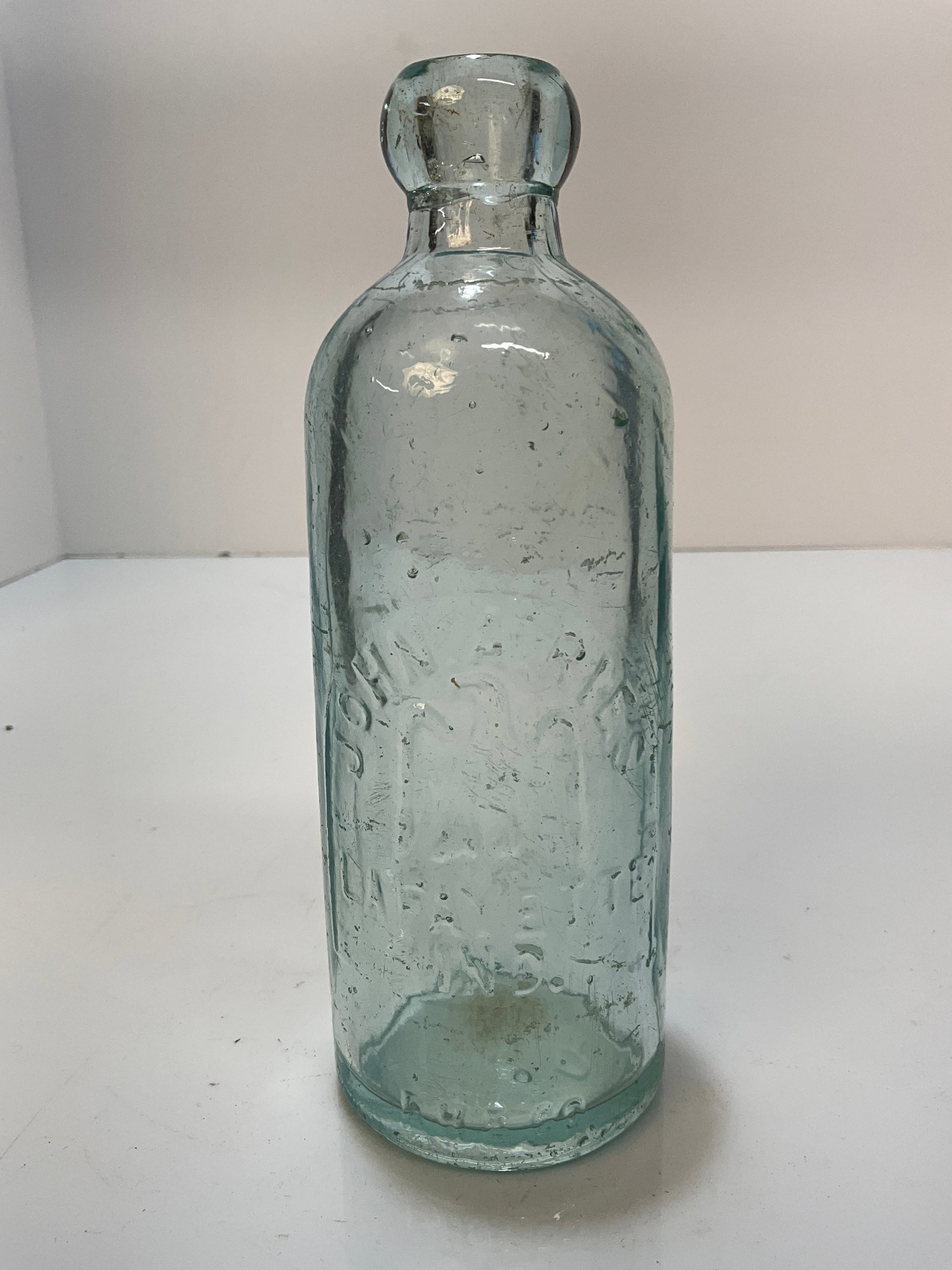 John A. Ries, Lafayette, Indiana Hutchinson with an eagle: John A. Ries, Lafayette, Indiana Hutchinson with an eagle , Bottle is clean and free of damage Neice bottle