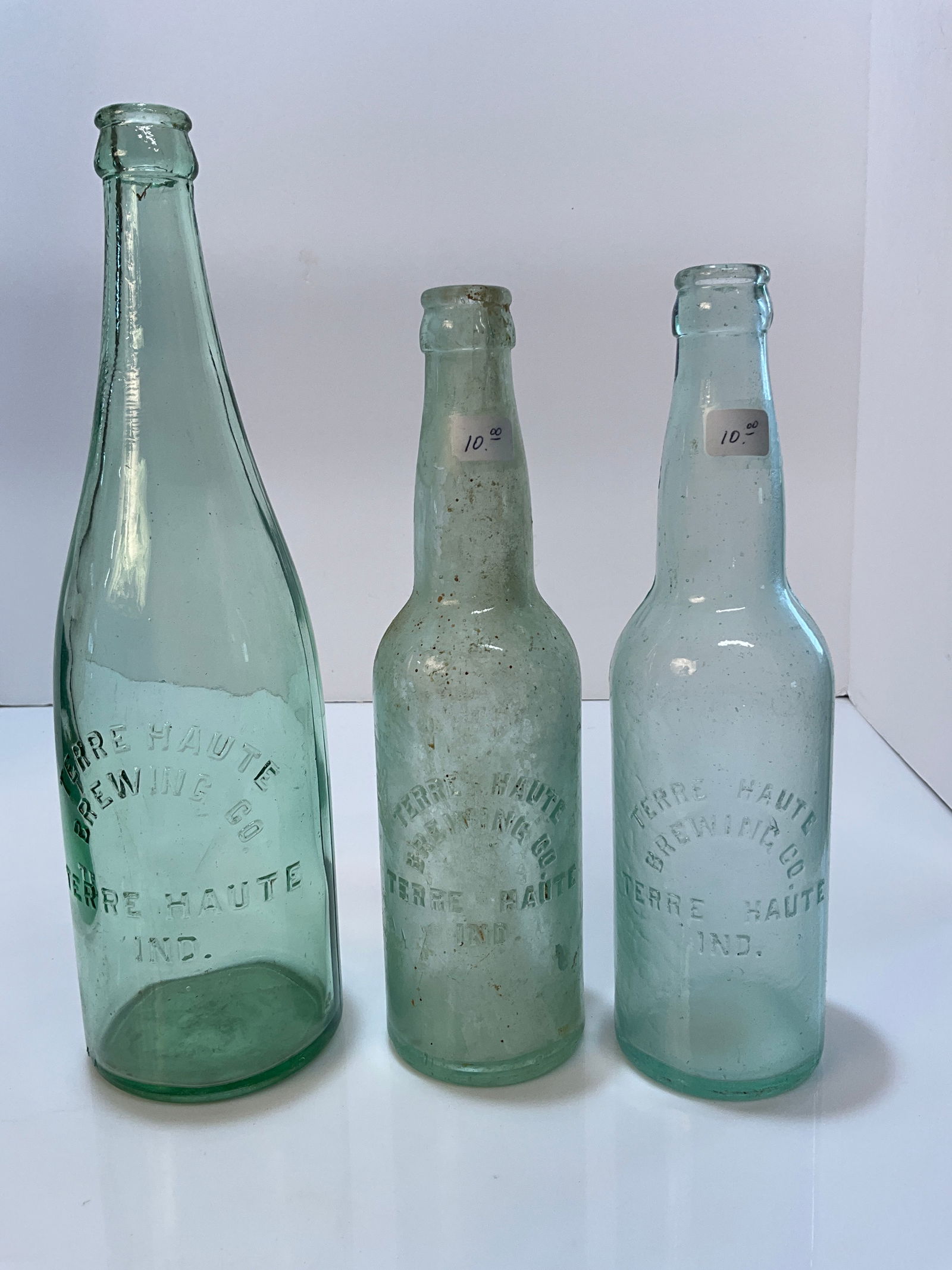 Lot of 3 Terre Haute Brewing Co Bottles - One Champagne Style (1 of 4)