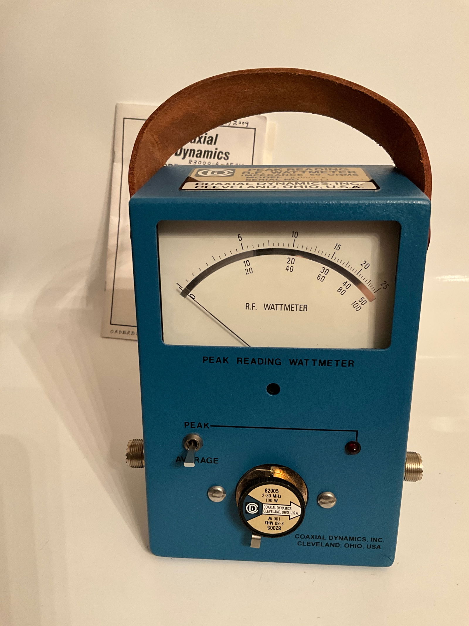 Co-Axial Dynamics model 81000-A R.F. Wattmeter with Instruction Manual comes with inserts (1 of 6)