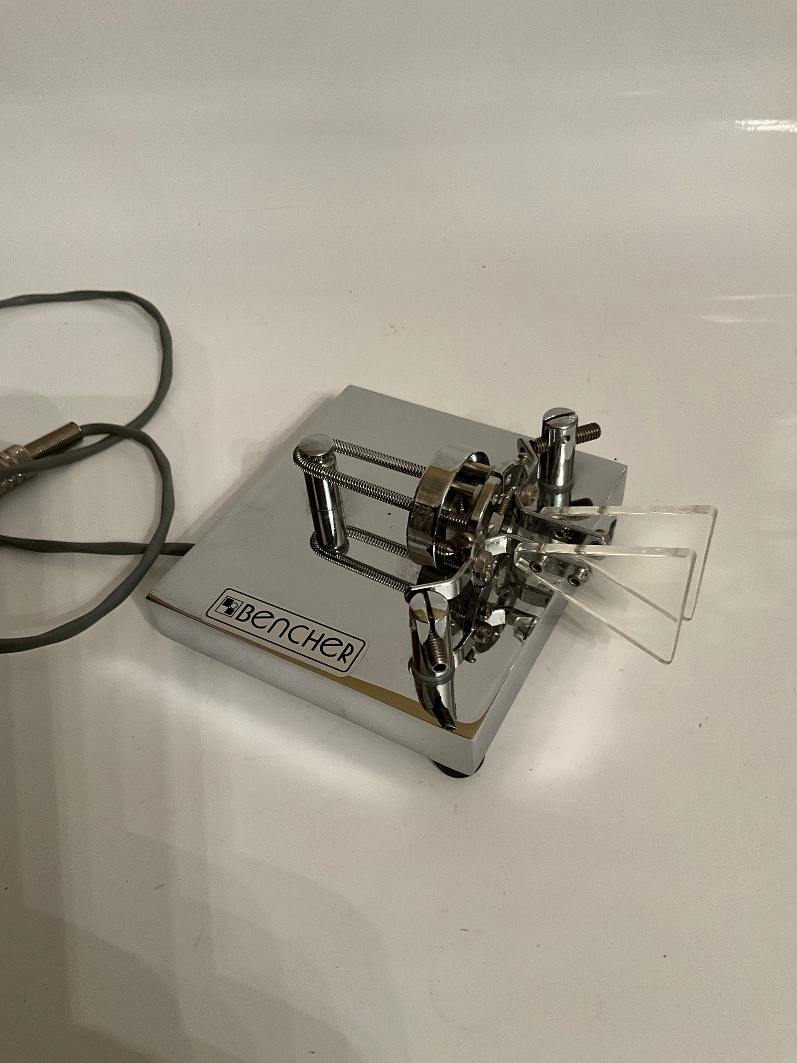 Bencher BY-2 Chrome Morse Code Iambic Telegraph CW Paddle Key Keyer BY2 (1 of 3)