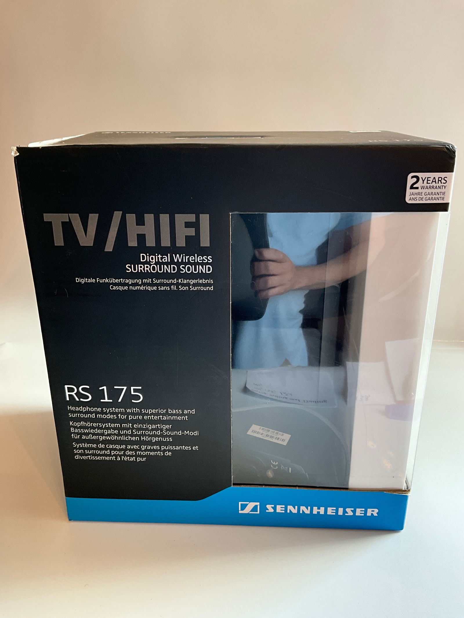 Sennheiser RS-175 Over Ear RF Wireless Surround Sound TV Headphones (1 of 4)