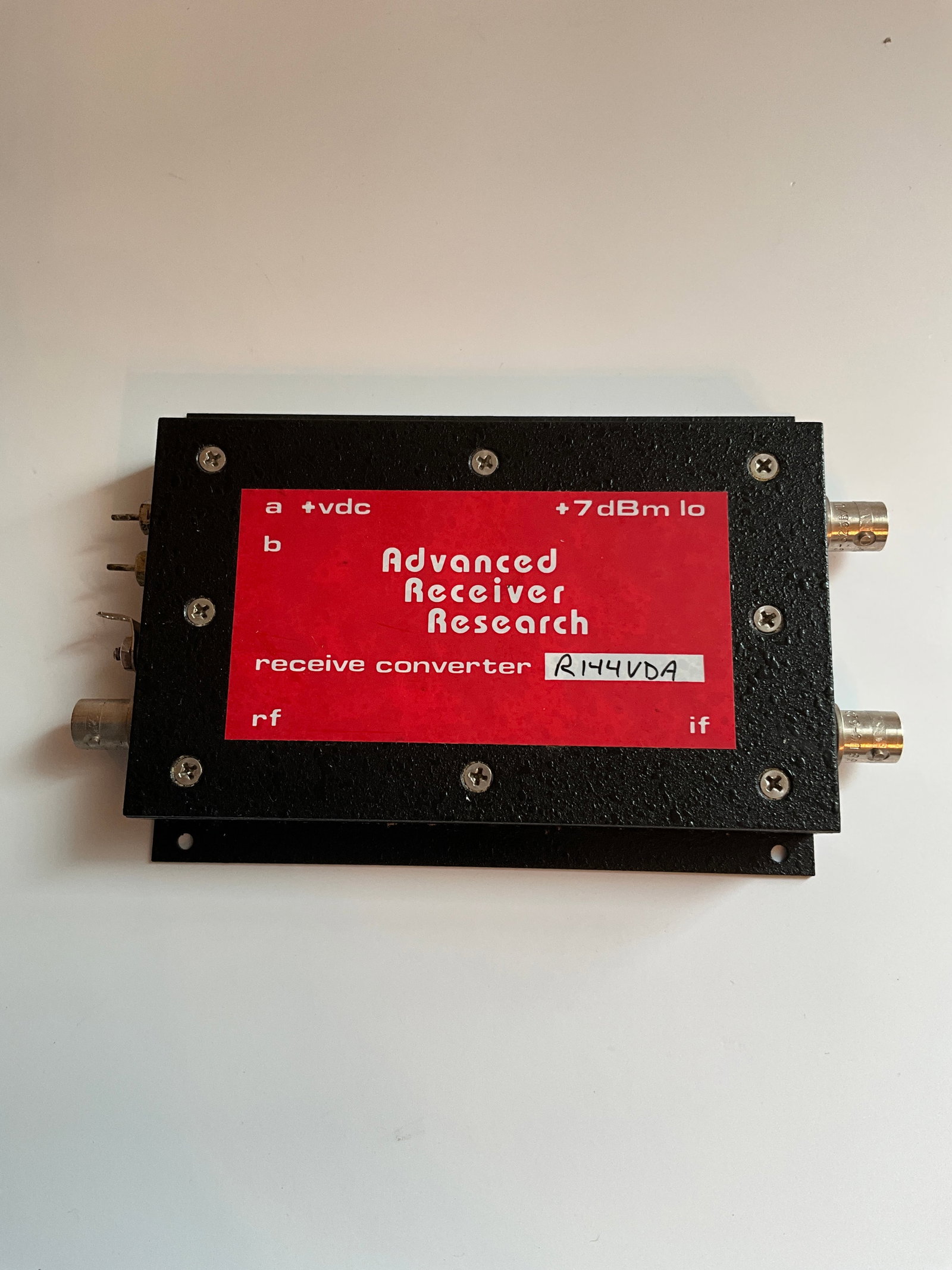 Advanced Receiver Research ARR 144MHz receive converter R144VDA: Advanced Receiver Research ARR 144MHz receive converter R144VDA. This item is used, clean and well taken care of. The item was working when removed from the home.This item was removed from a non-smoki