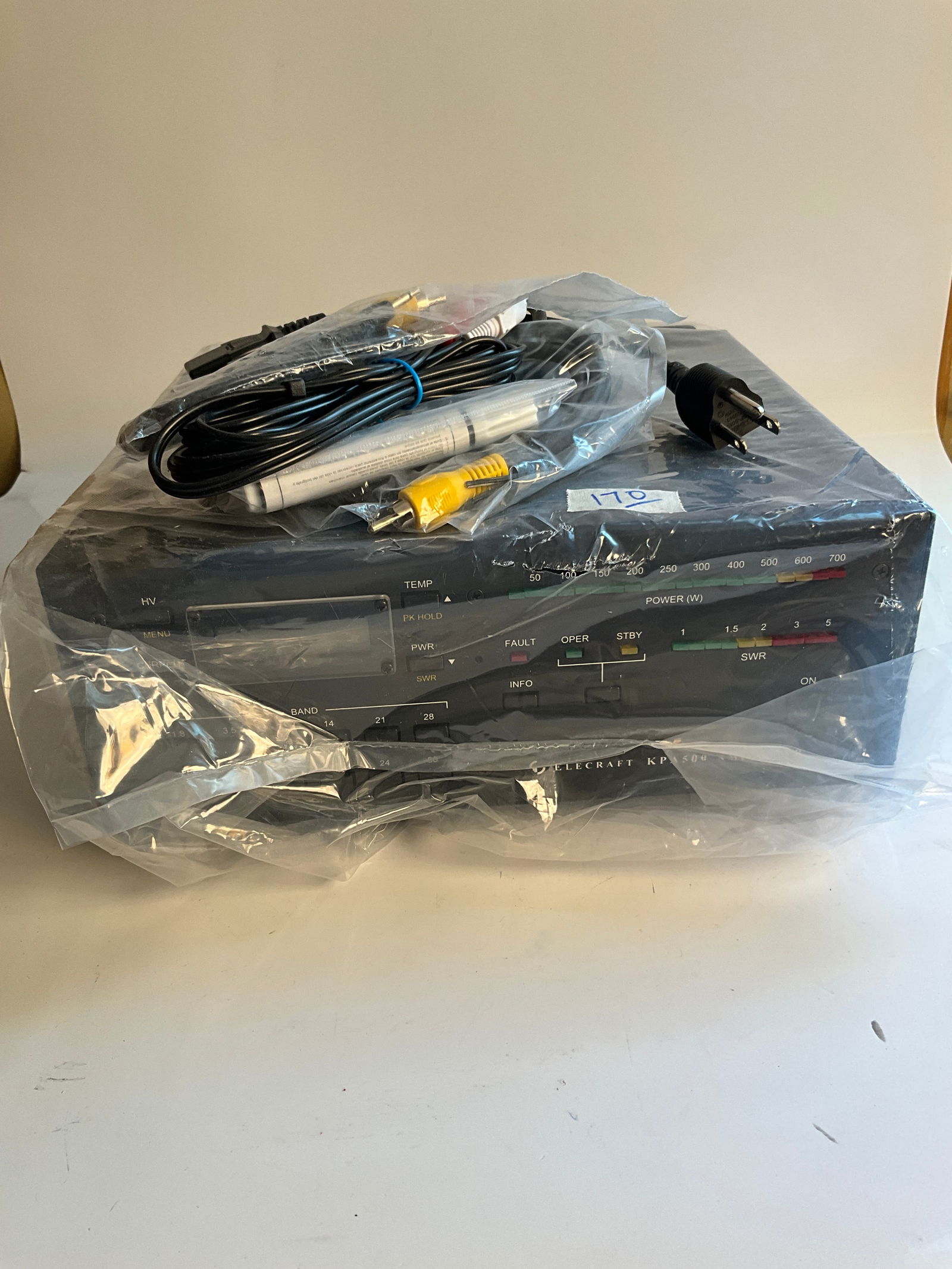 Elecraft KPA500 500W AMPLIFIER - Appears Never Used: Elecraft KPA500 500W AMPLIFIER - Appears Never Used. This item still has the plastic wrap around it, and appears new. I did not open it. The cables that come with it are the only cables we have. No bo