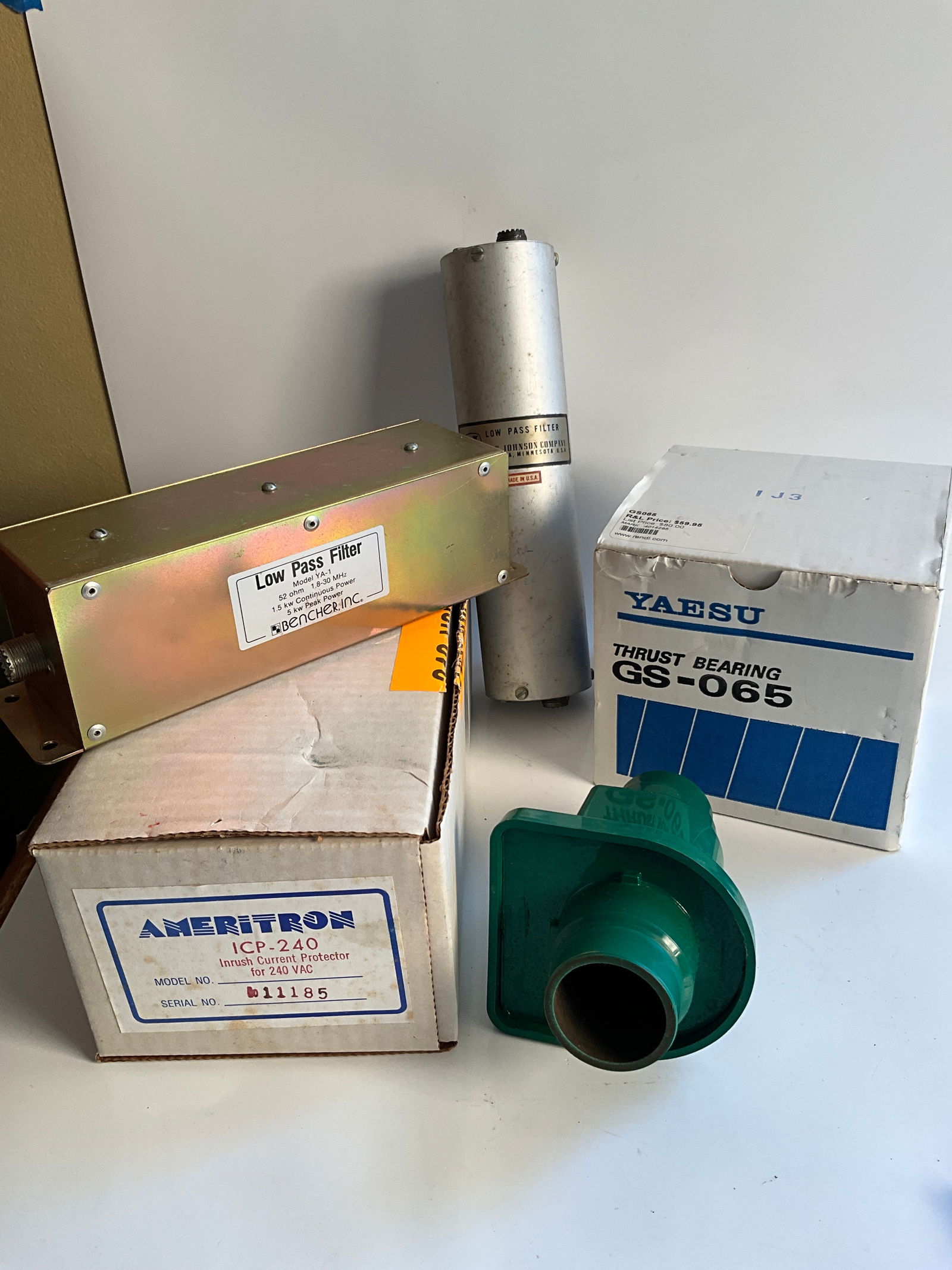 Misc. Parts for Hamm Radio Equipment - New Yaesu Thrust Bearing,Ameritron ICP - 240, Filters.....etc (1 of 6)