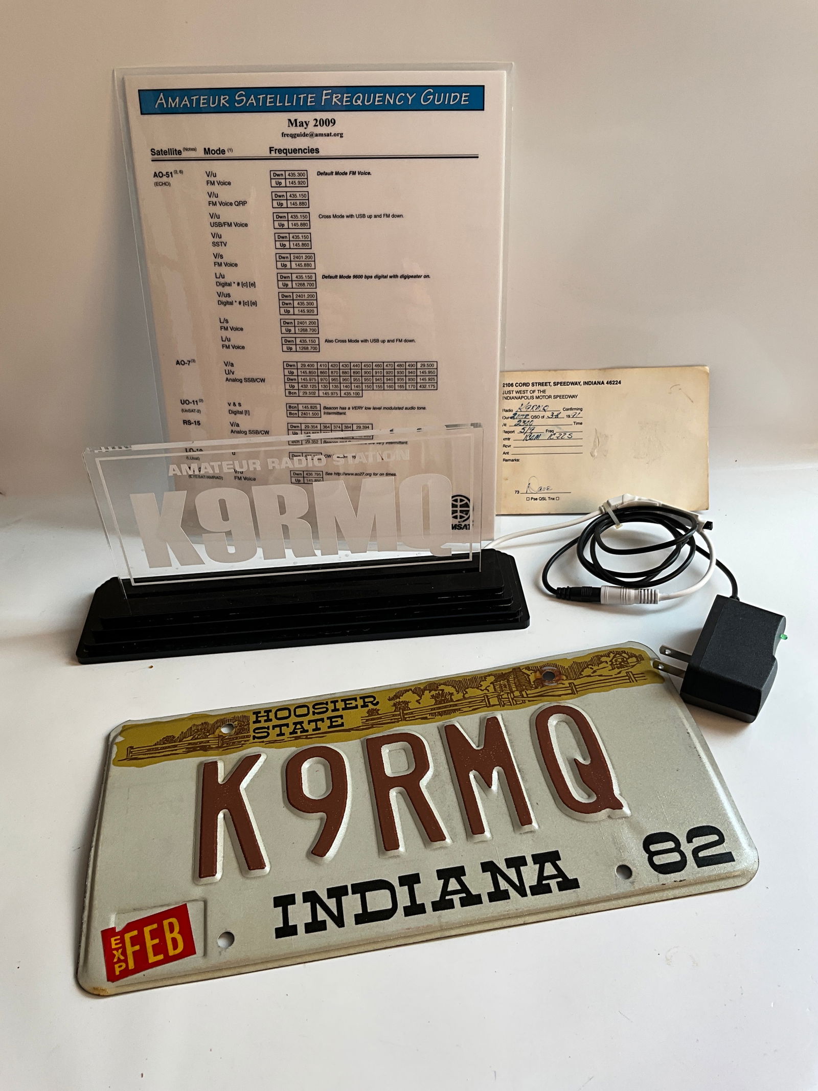 K9RMQ Ham Radio Call Station Identification License Plate and Light up Sign (1 of 2)