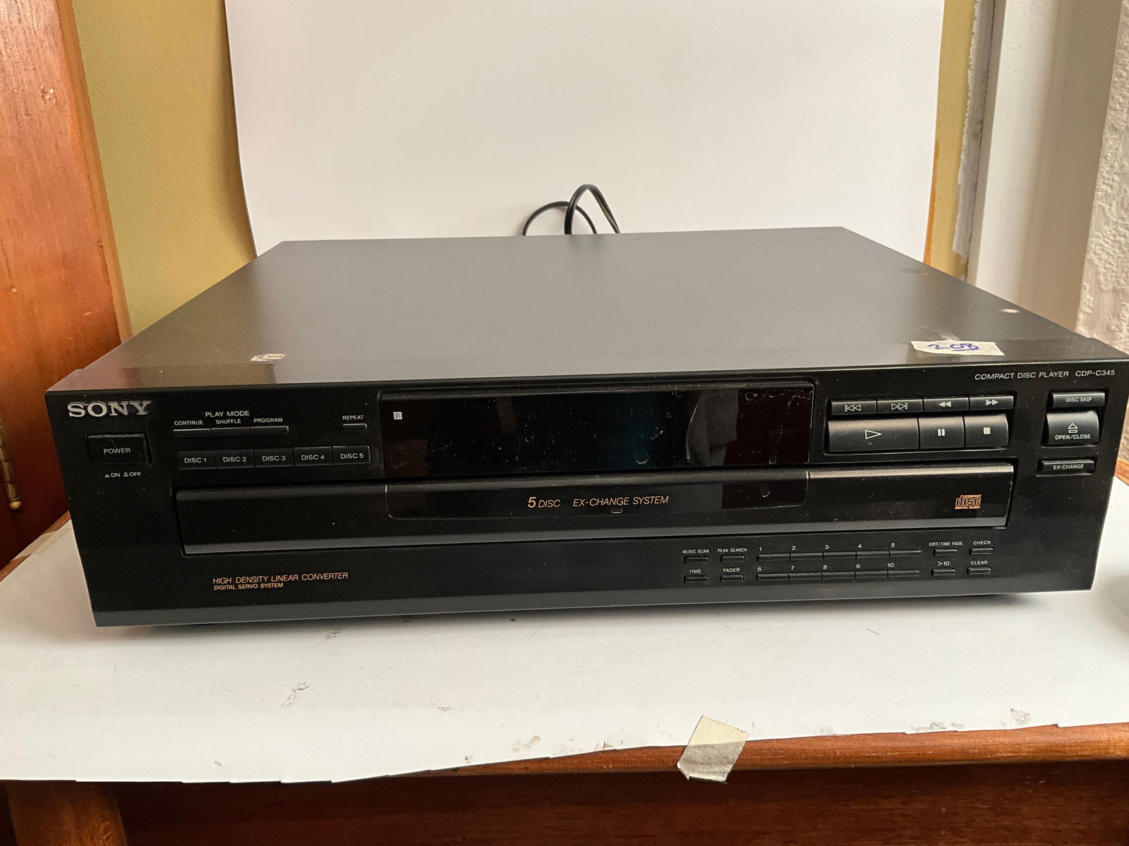 Sony CDP-C345 Compact Disc Player 5 DISC CD Changer Vintage Retro! (1 of 2)