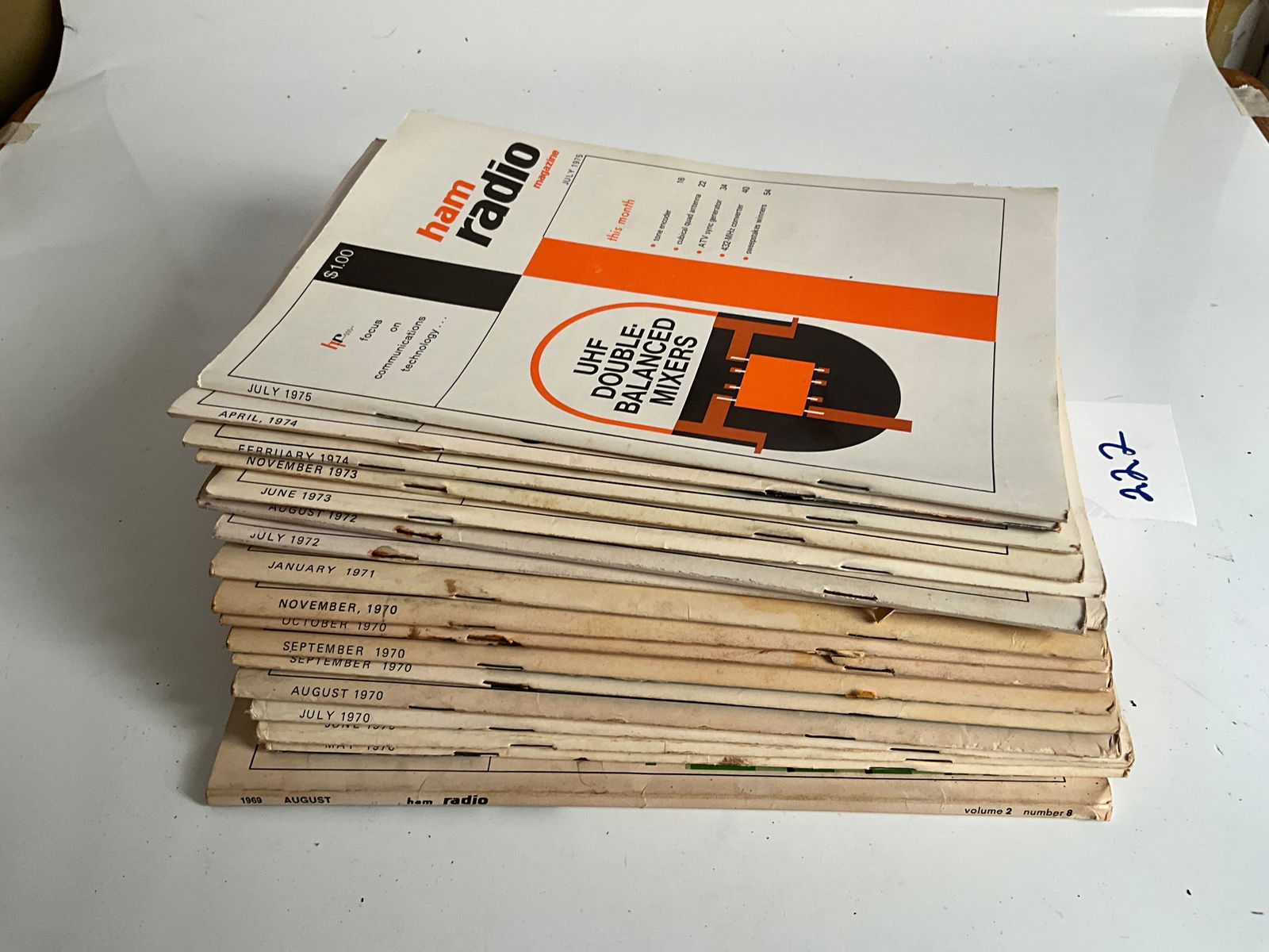 Ham Radio Magazine Ramdom Issues - August 1969 - July 1975 - 17 diff. Magazines (1 of 2)