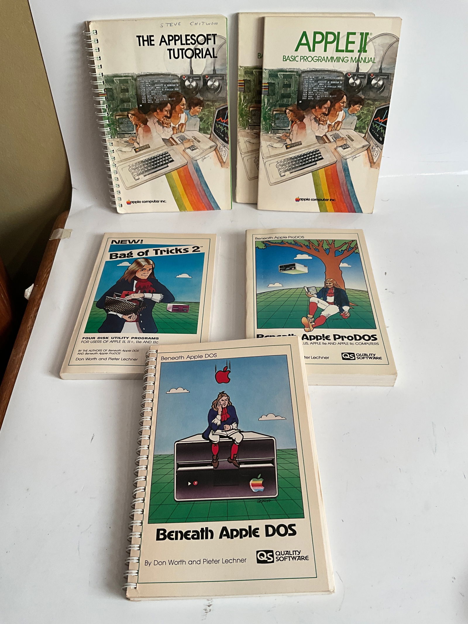 Lot of various Apple II, early 1980s tutorial books - 6 diff books (1 of 3)