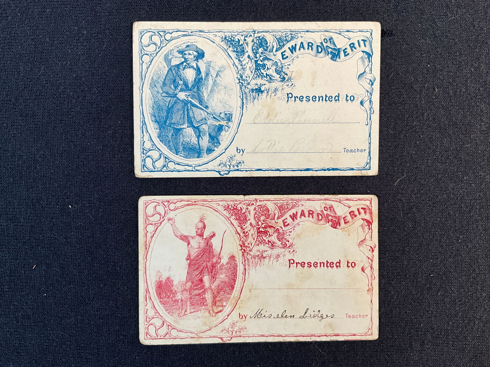 Rewards of Merit, ca. 1870s Lot of 2, Warren County Indiana (1 of 2)