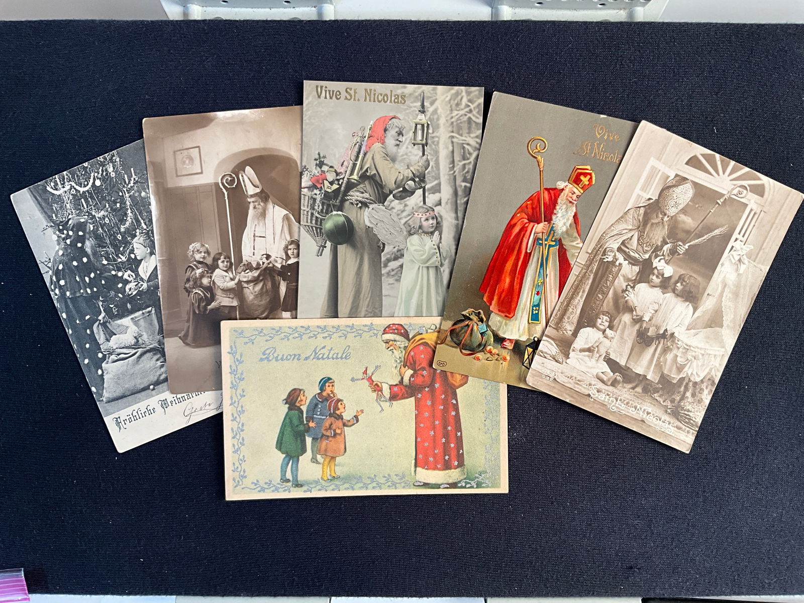 Post Cards, 1900, Lot of 6 - Foreign Santa's from all over the world! (1 of 7)