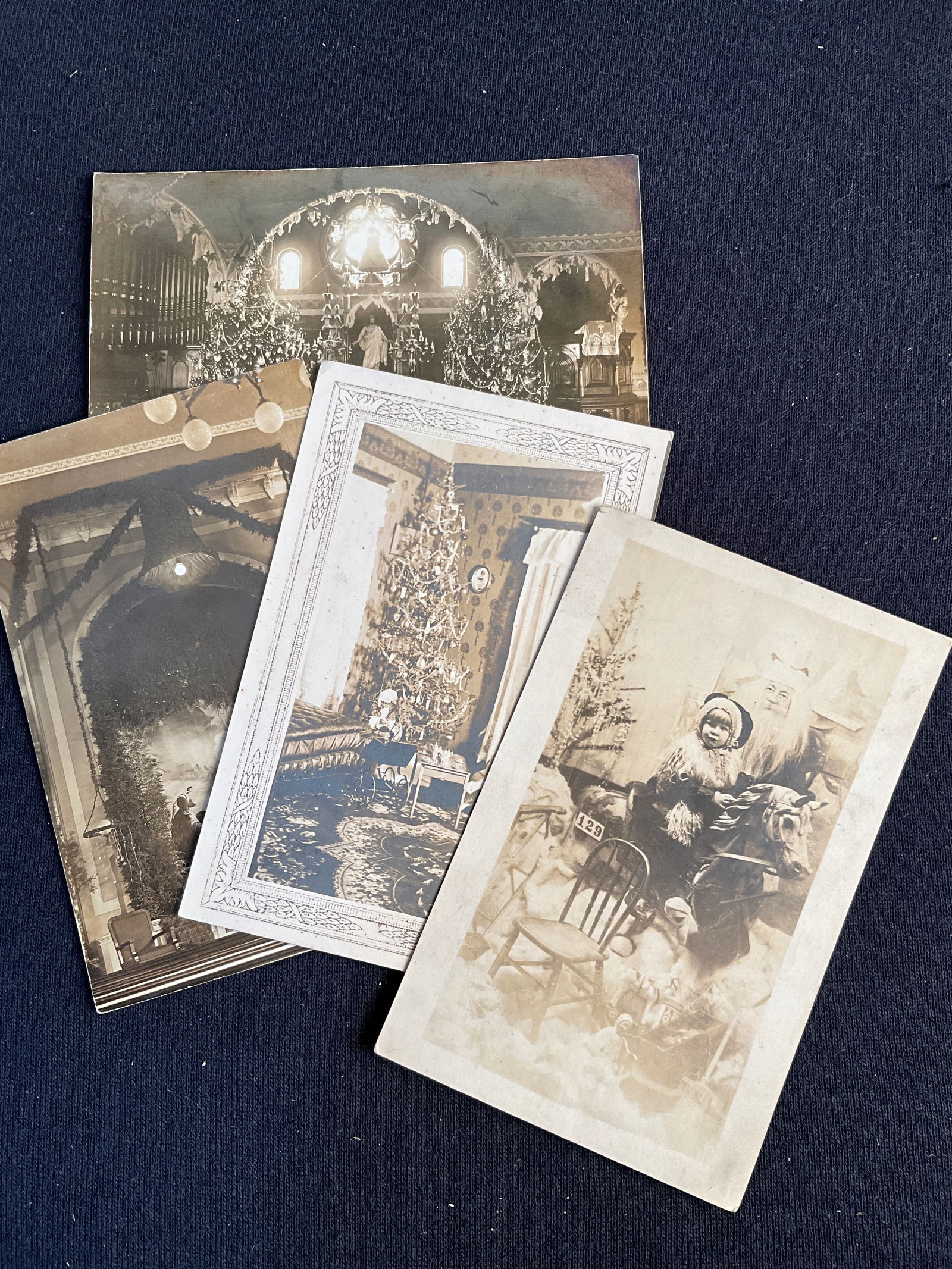 Post Cards, 1910, Lot of Four Photo Post Cards - Christmas and Santa Claus (1 of 5)