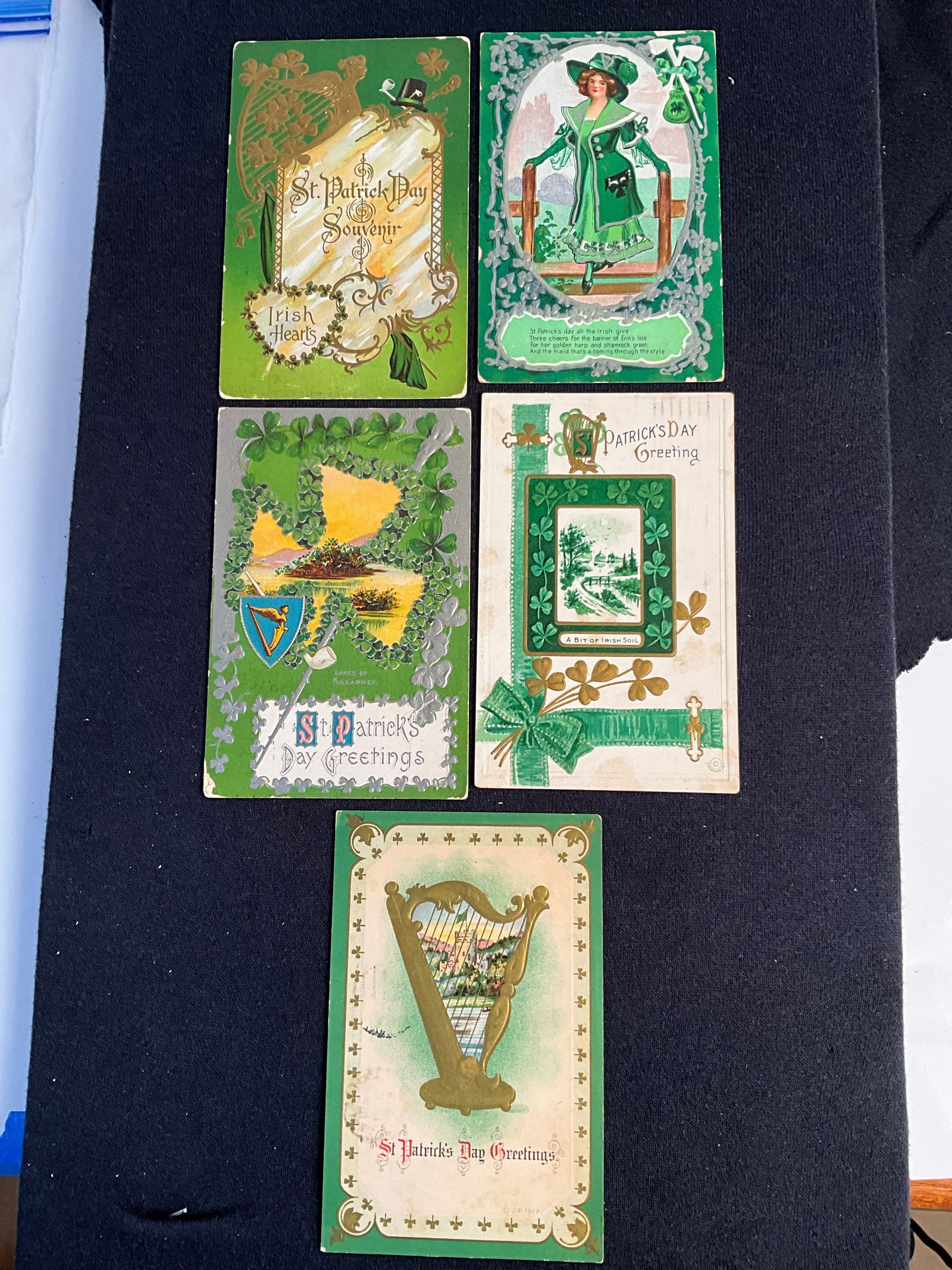Post Cards, Ca. 1910-1917s, Lot of 5 – St. Patrick’s Day - Post Cards (1 of 2)