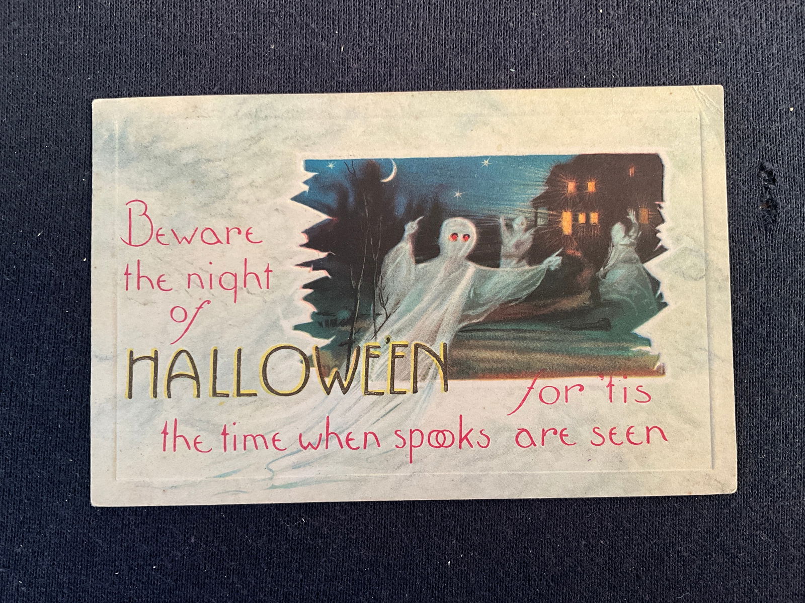 Post Card, Ca. 1916 – Halloween Post Cards - Three Ghosts (1 of 2)