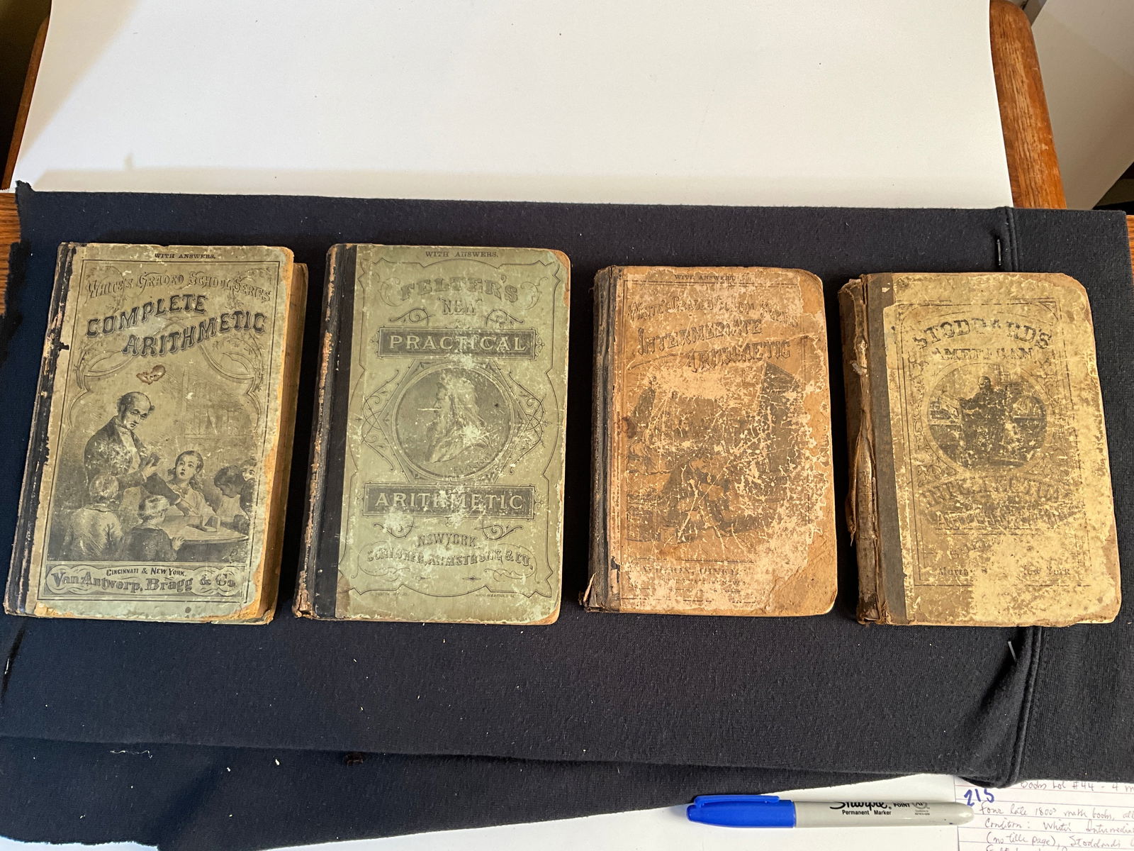 Antique School Books, Four Math Books, Late 1800's (1 of 12)