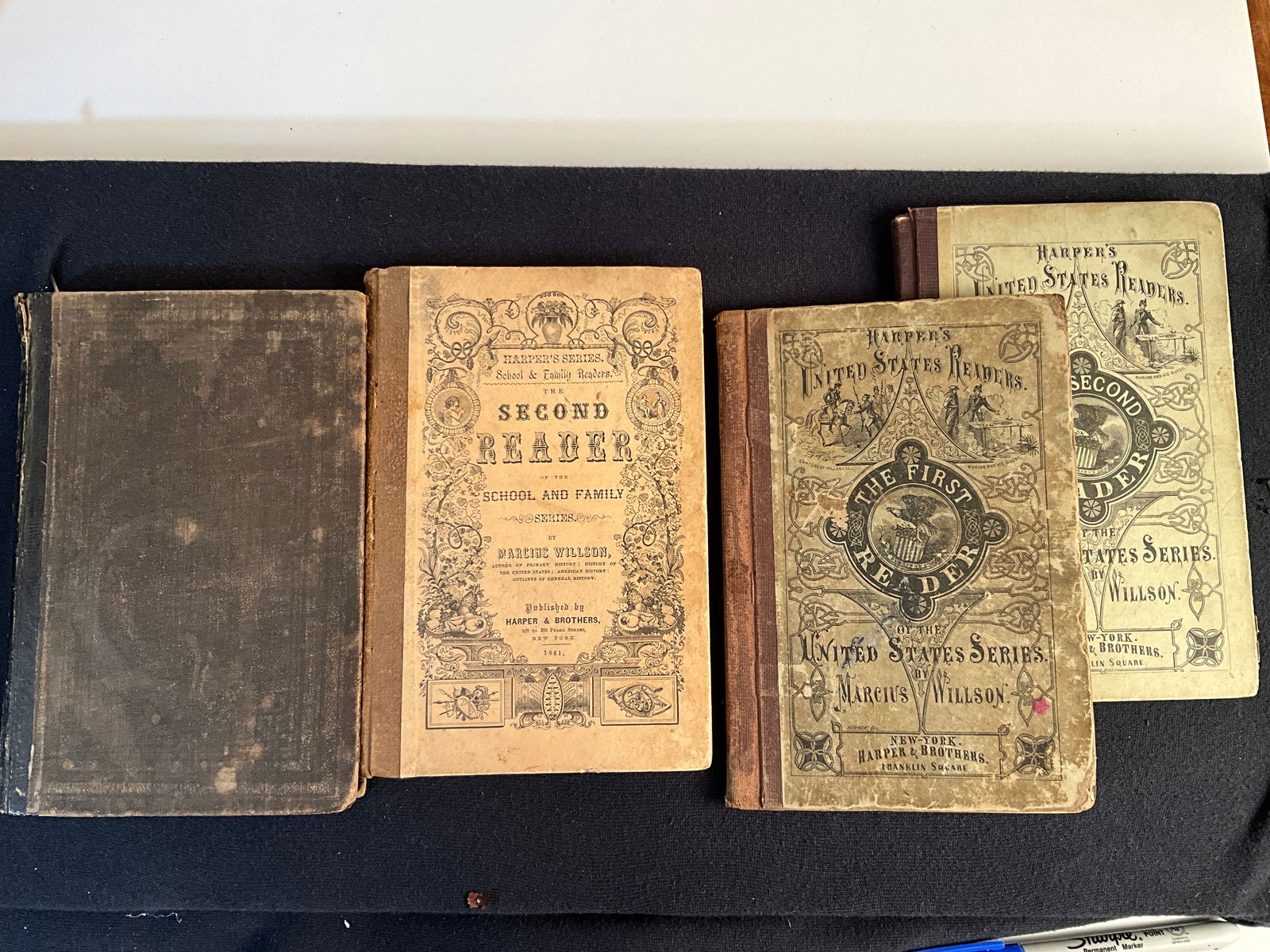 Antique School Books, Four Early Readers (1 of 12)