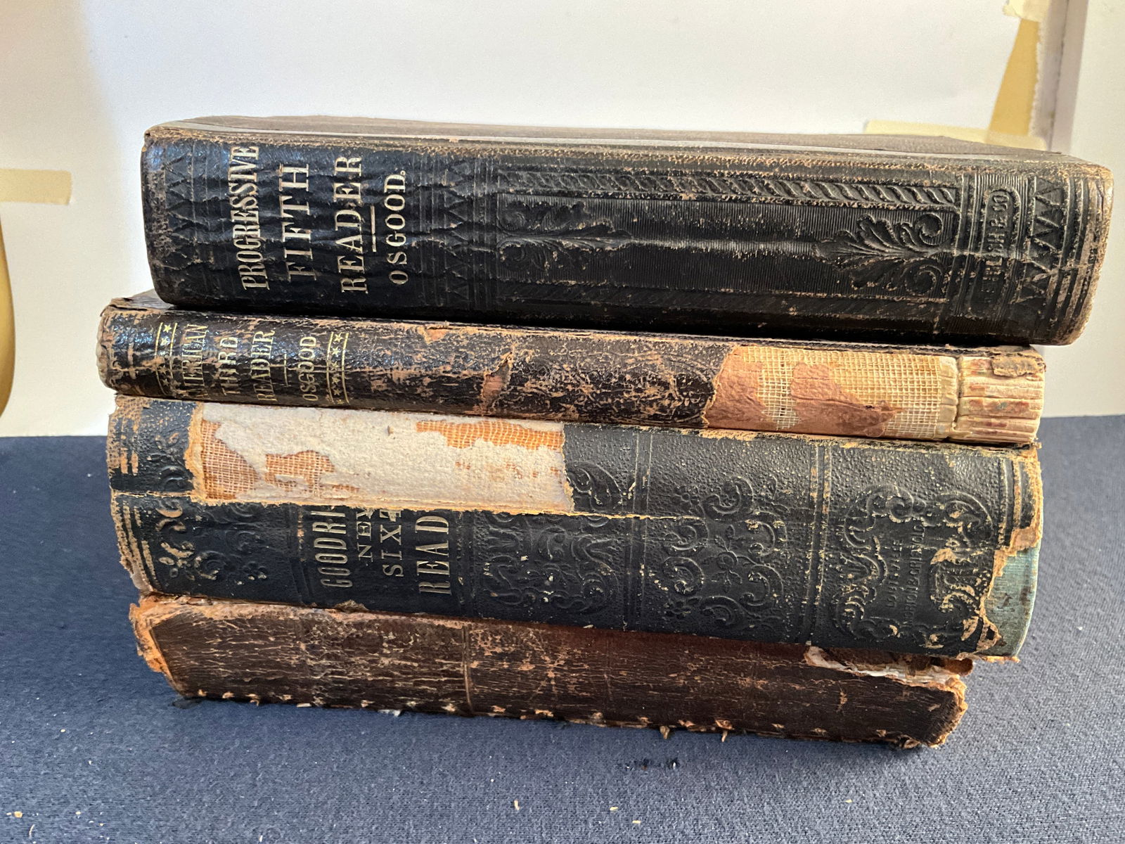 Antique School Books, Four Early Readers (1 of 15)