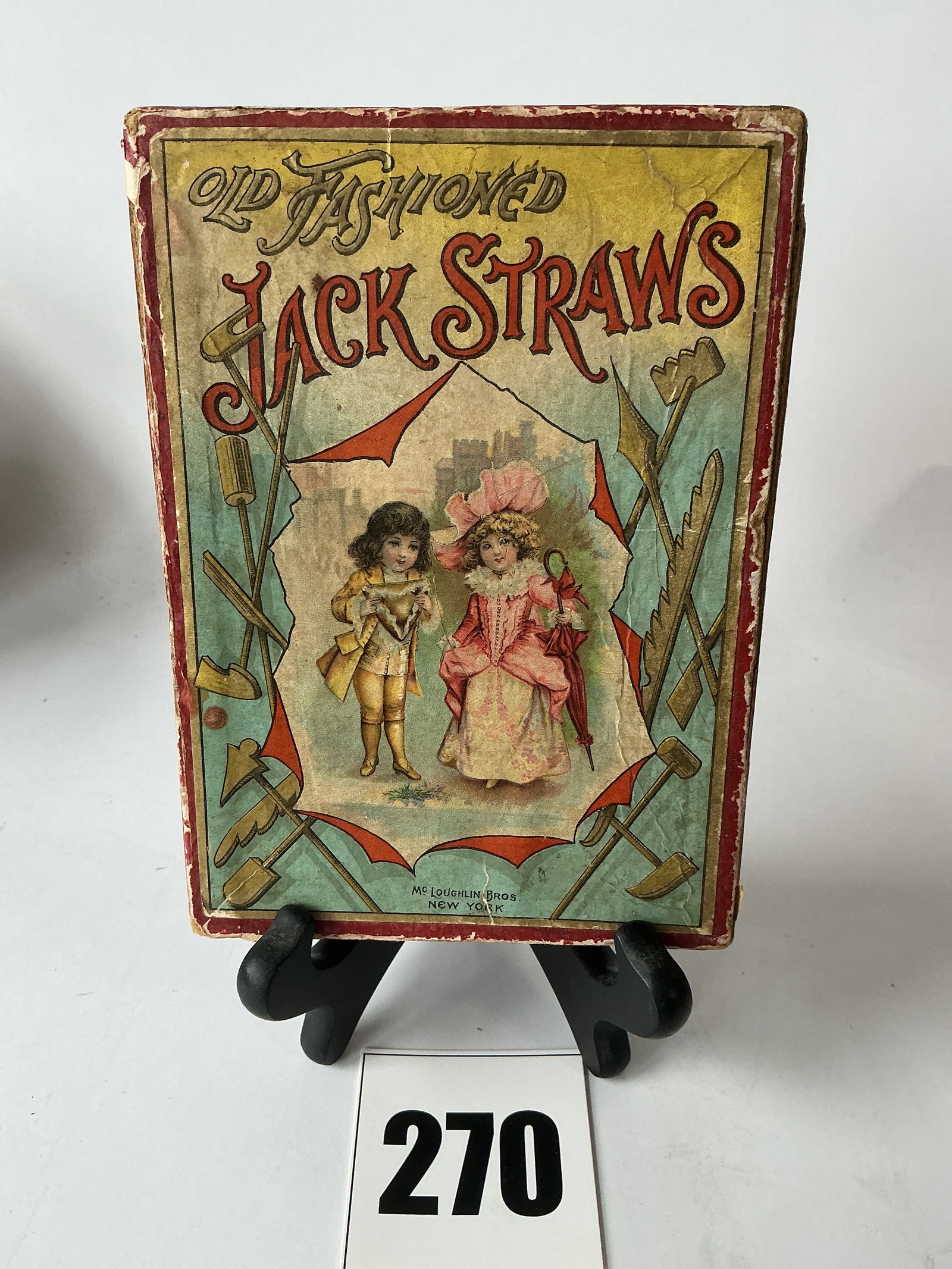 Old Fashioned Jack Straws by McLoughlin Bros.: Here's another game of straws but this one is called Old Fashioned Jack Straws. The game appears to be complete and is in great condition.