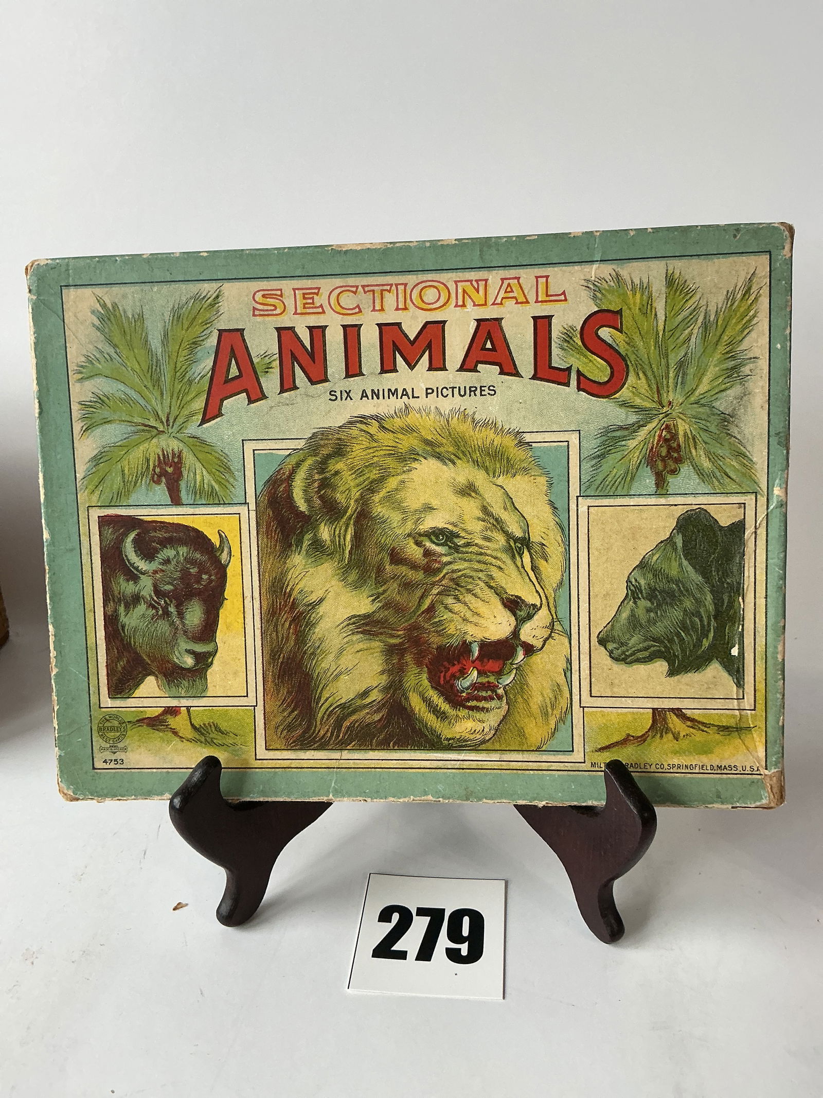 Sectional Animals - 6 animal puzzles: Next is a neat set of animal puzzles called Sectional Animals by Milton Bradley. The puzzles are complete and in great condition. The graphics are great.
