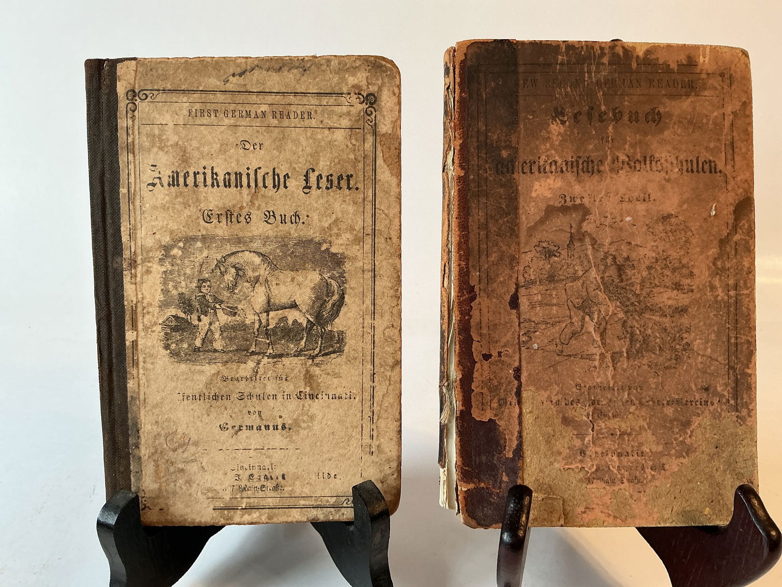 Early School Books Lot of 2 German Books (1 of 4)