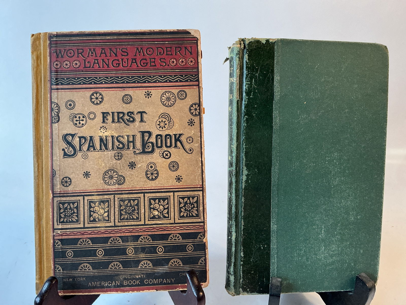 Early School Book Lot of 2, Greek and Spanish. (1 of 5)