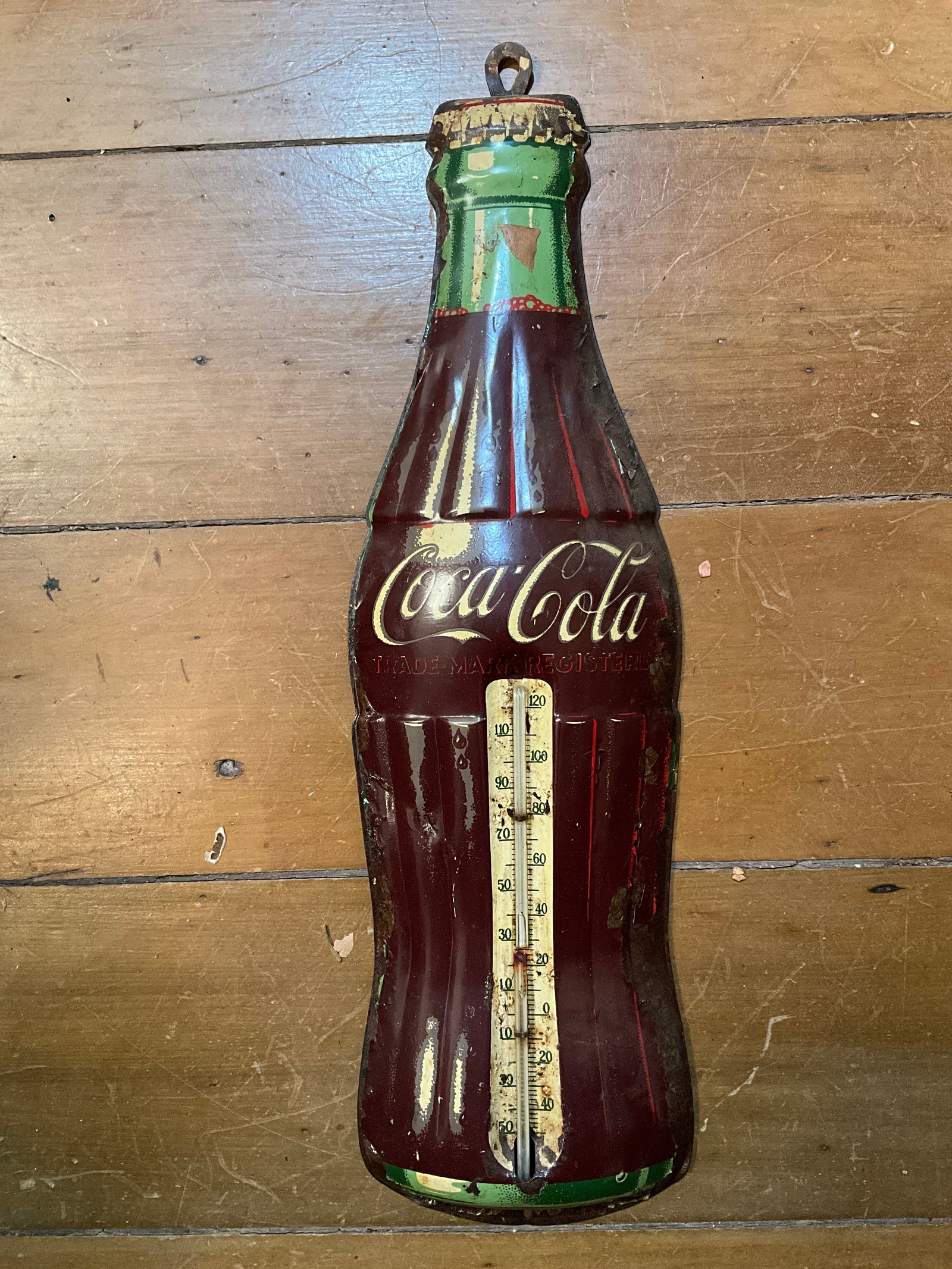 Coca Cola Thermometer - Original with great patina - Robertson Made in U.S.A. (1 of 5)