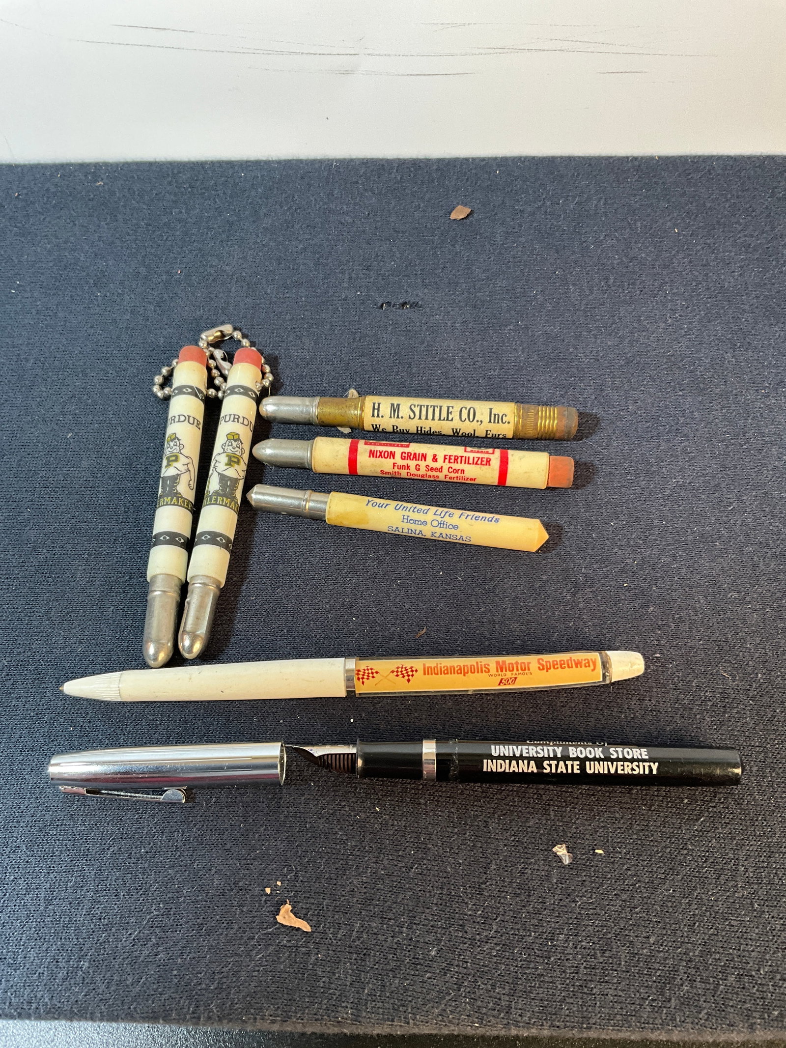 8 Different Advertising - 5 Bullet Pencils, Purdue, ISU, Indianapolis 500, Indianapolis, Yorktown IN (1 of 4)