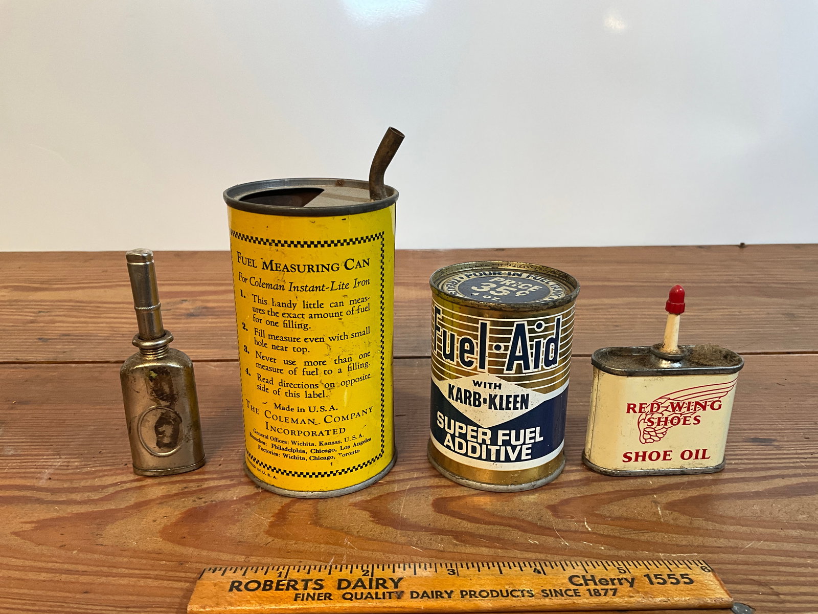 Three Advertising Cans and Small Oiler (1 of 6)