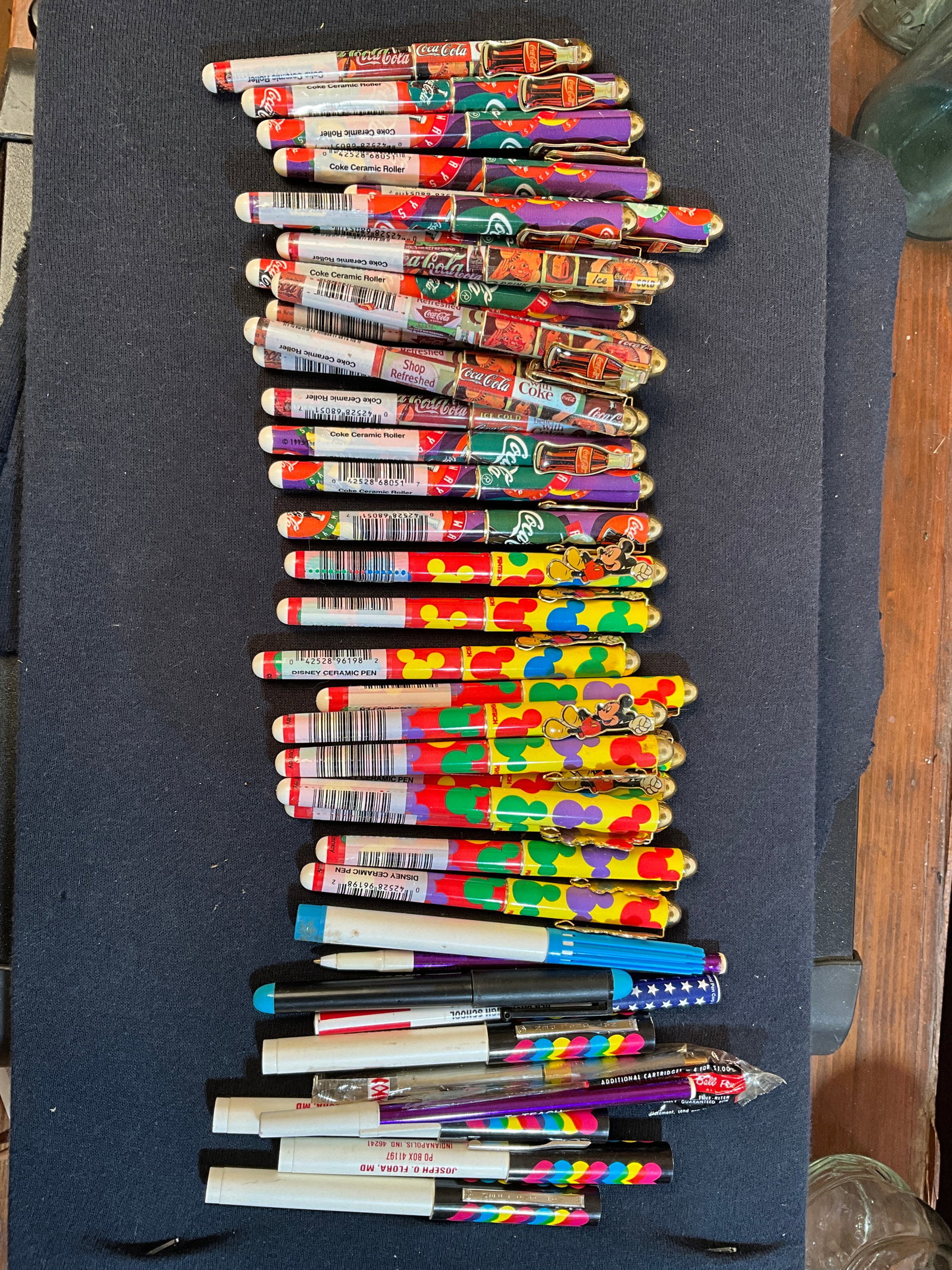 Large Lot of Advertising Pens - Coca Cola and Disney (1 of 4)
