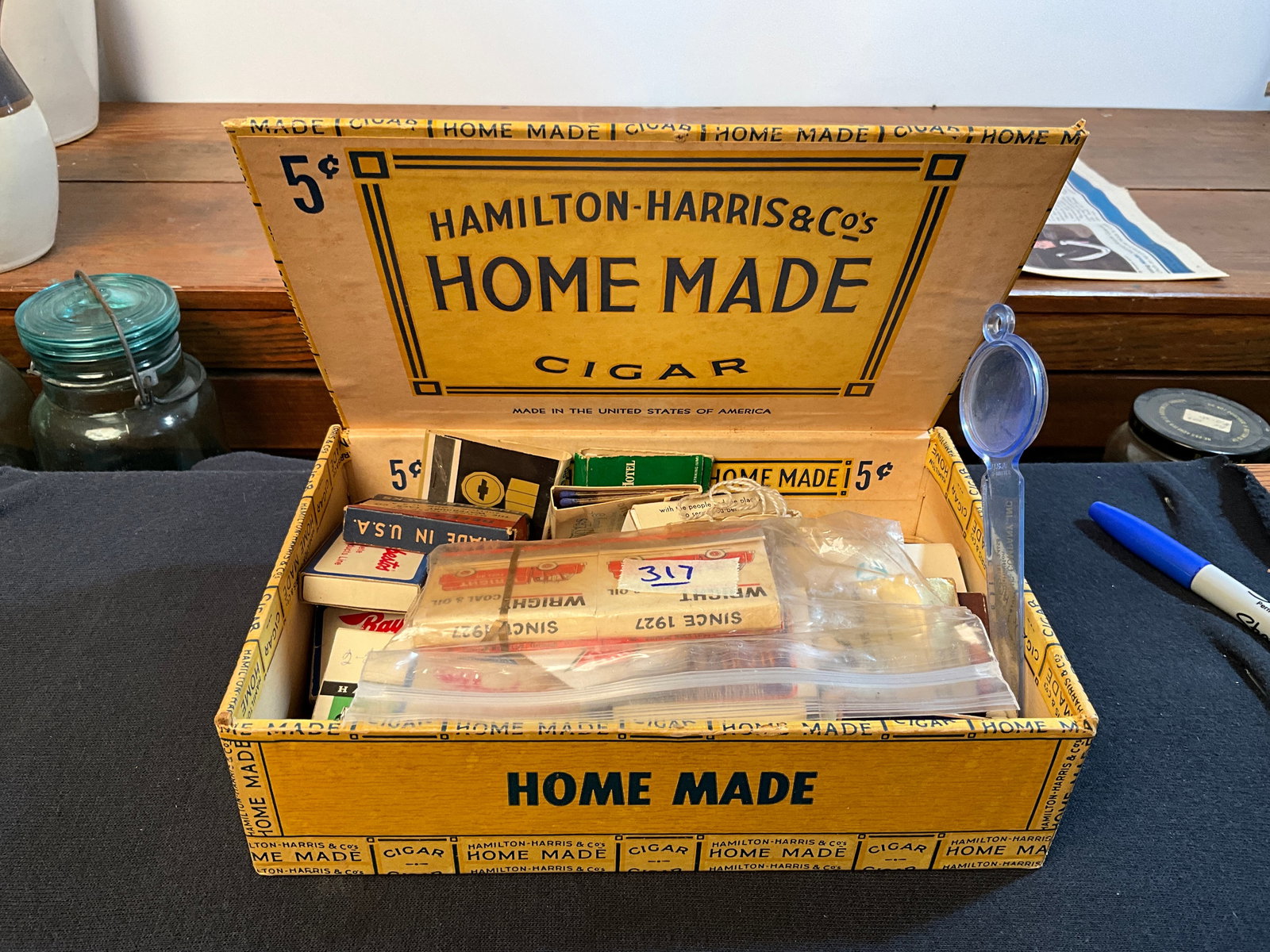 Cigar Box of Miscellaneous Advertising Matchbooks (1 of 6)