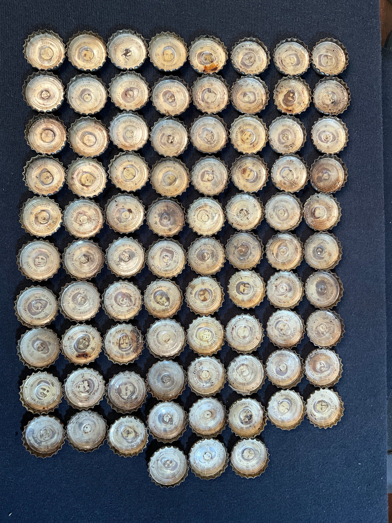 Lot of 83 1965 Coca-Cola NFL All Star Soda Caps with Players Pictured (1 of 8)