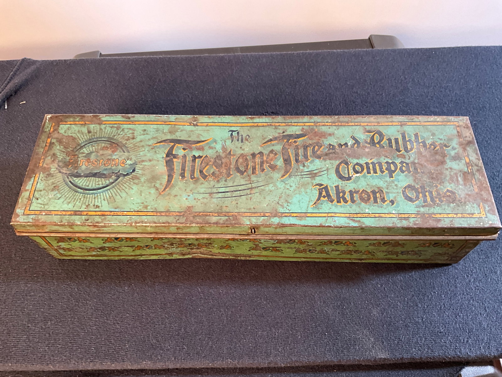 Early Firestone Tire and Rubber Company Tin Container (1 of 6)