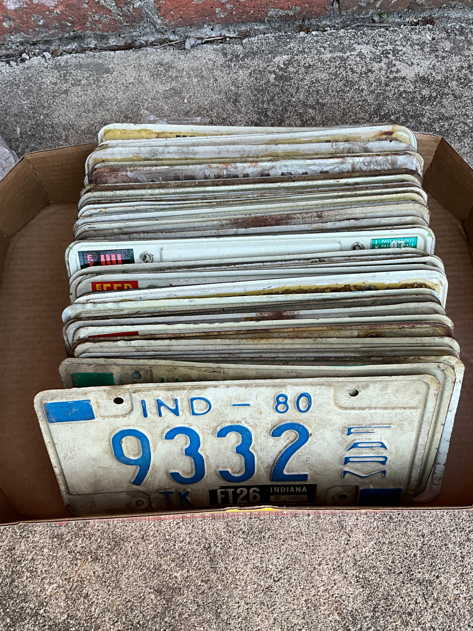 Lot of 46 Indiana License Plates, 1980's (1 of 11)