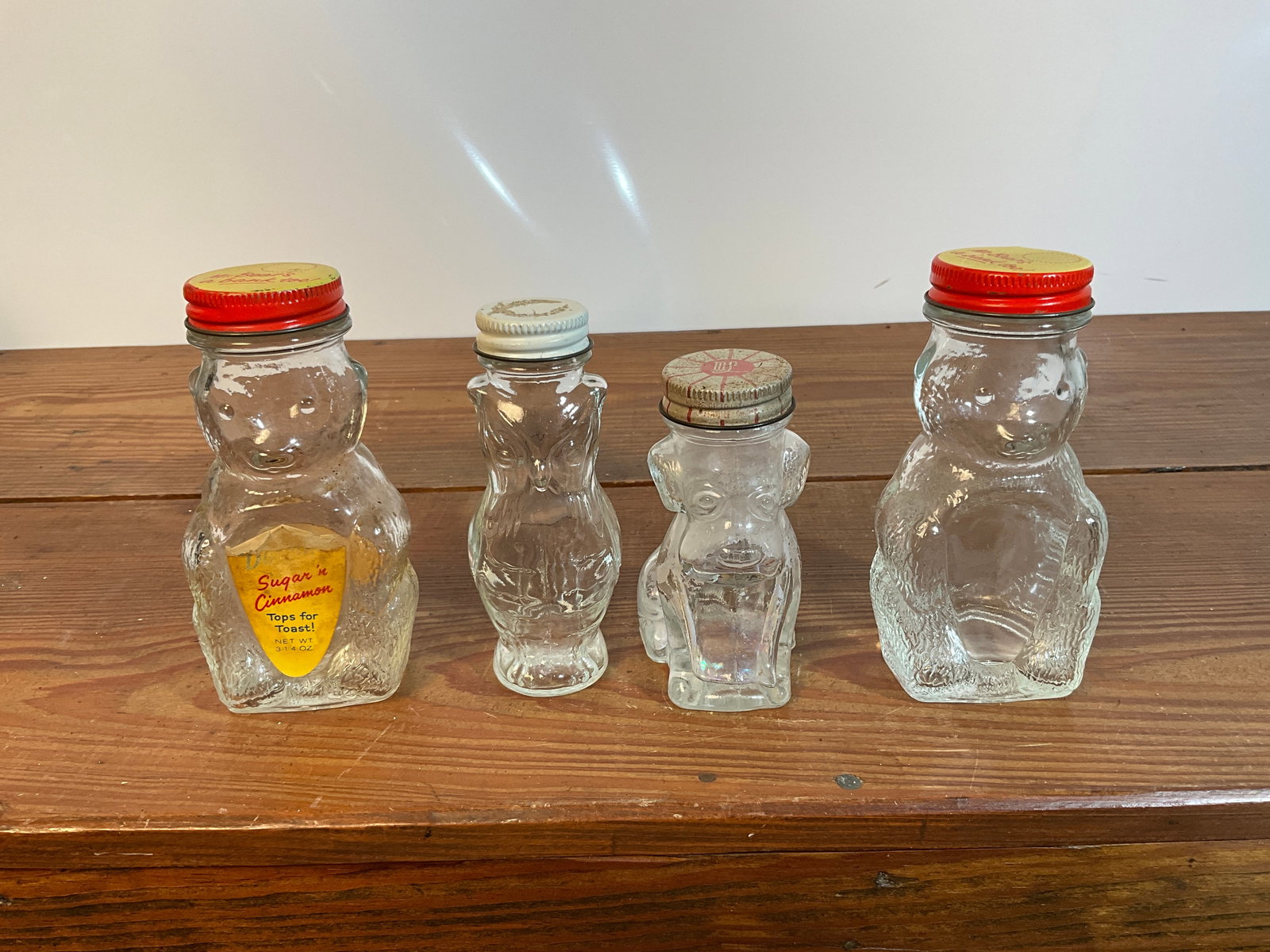 Lot of Four Figural Glass Containers, Two are Banks (1 of 3)