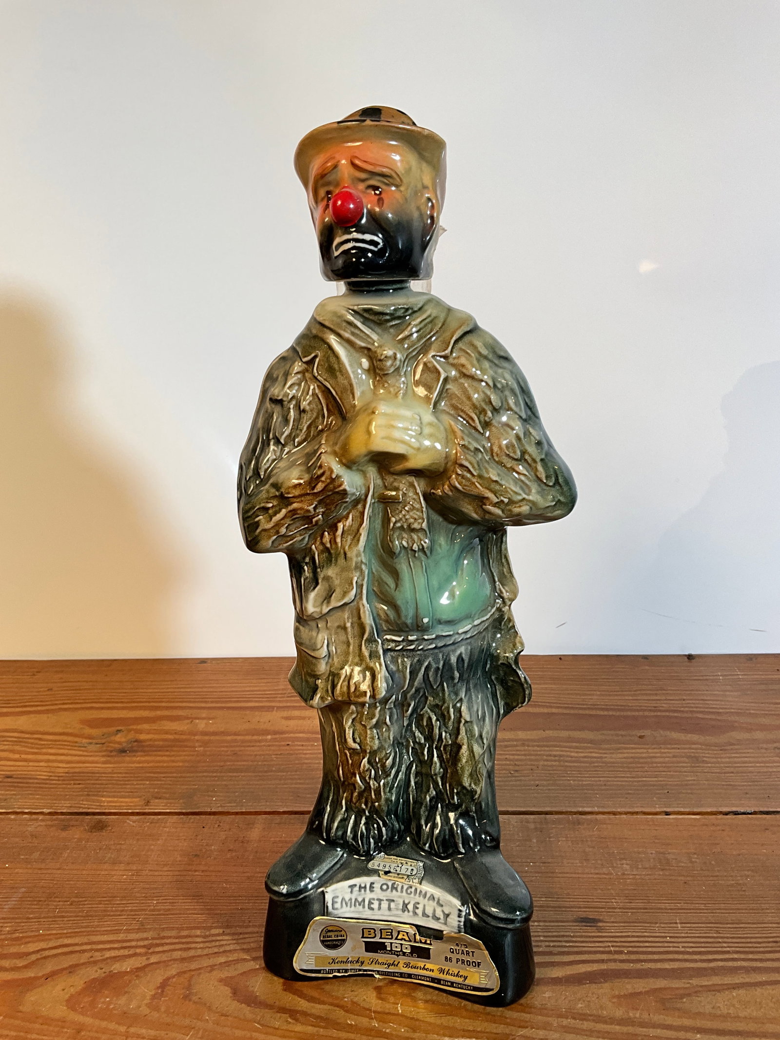 Jim Beam Decanter, The Original Emmett Kelly, Empty (1 of 5)