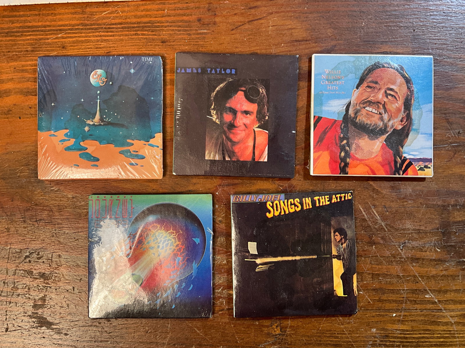 Lot of 5 1980s Chu-Bops - Small Size Album Covers with Gum in the shape of a Record, 3 x 3" (1 of 2)