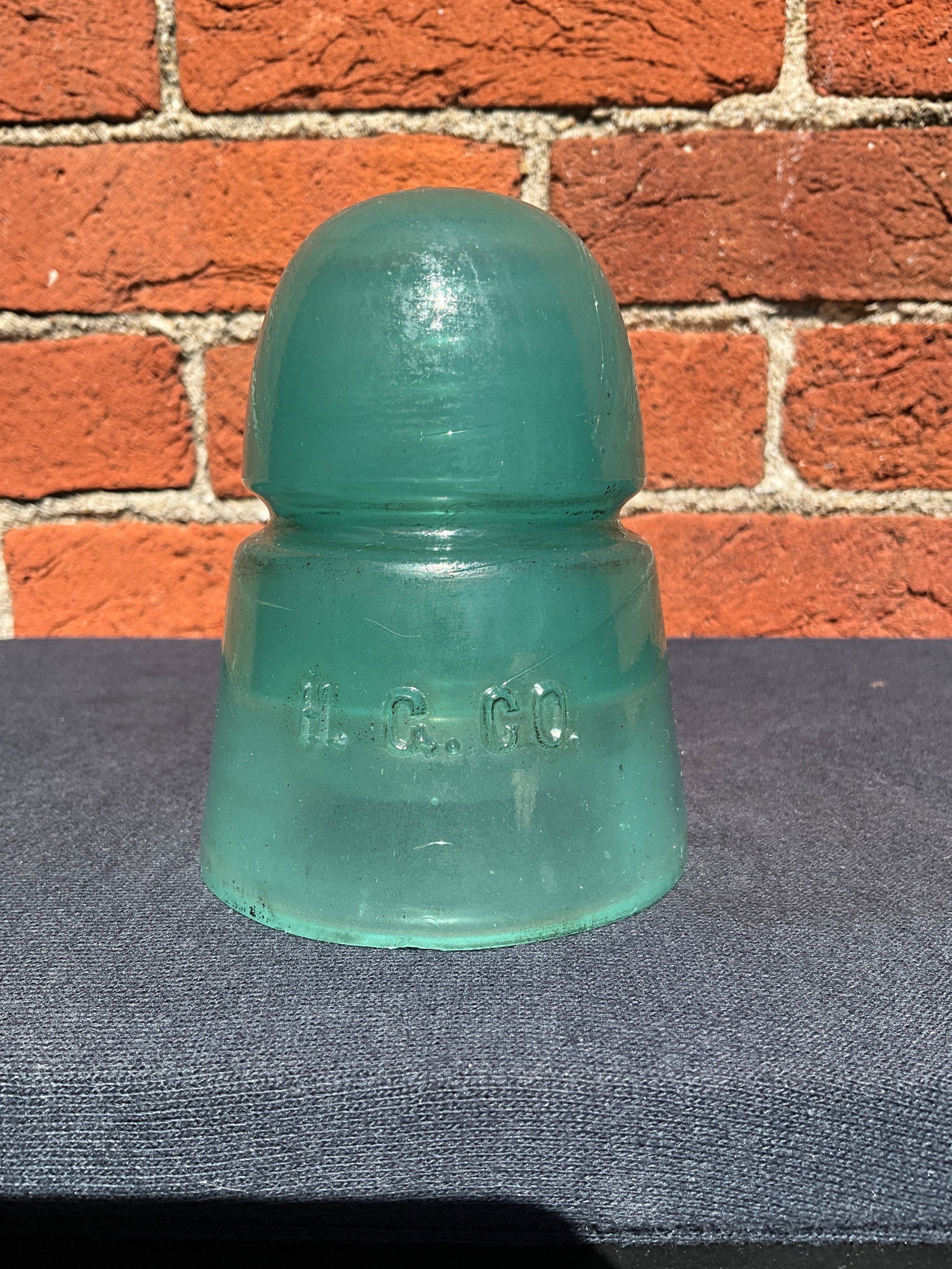 Hemingray - H. G. Co. Insulator in a Rare Jade Green Color. “H” embossed on top: Here is an opportunity to own a rare jade green-colored insulator. While the CD # may be common, the color is not. Insulators are a fun thing to collect as they don't take a lot of space and can come 