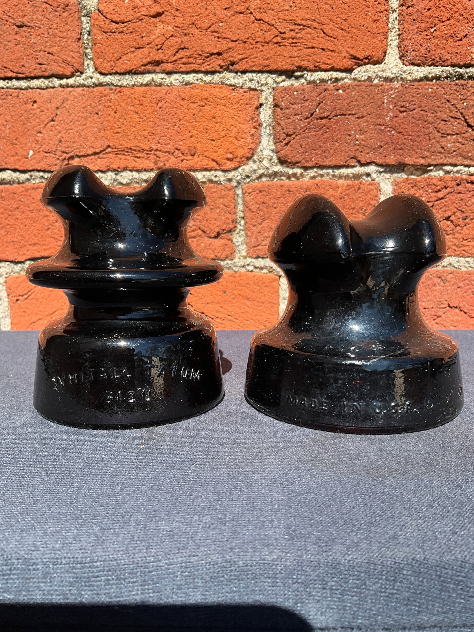 Two Deep Amber Rootbeer Insulators - Armstrong’s Insulator - 511A & Whitehall Tatum Amber 512U. (1 of 17)